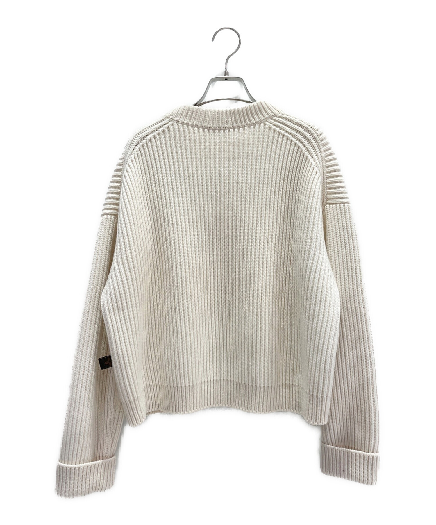 LOUIS VUITTON 現行タグ LVロゴ タートルネックリブニット シルク LOUIS VUITTON 現行タグ LVロゴ タートルネックリブニット シルク