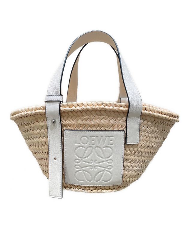 美品　ロエベ　バスケットバックスモール　ホワイト 中古・古着通販】LOEWE (ロエベ) バスケットスモール ホワイト サイズ