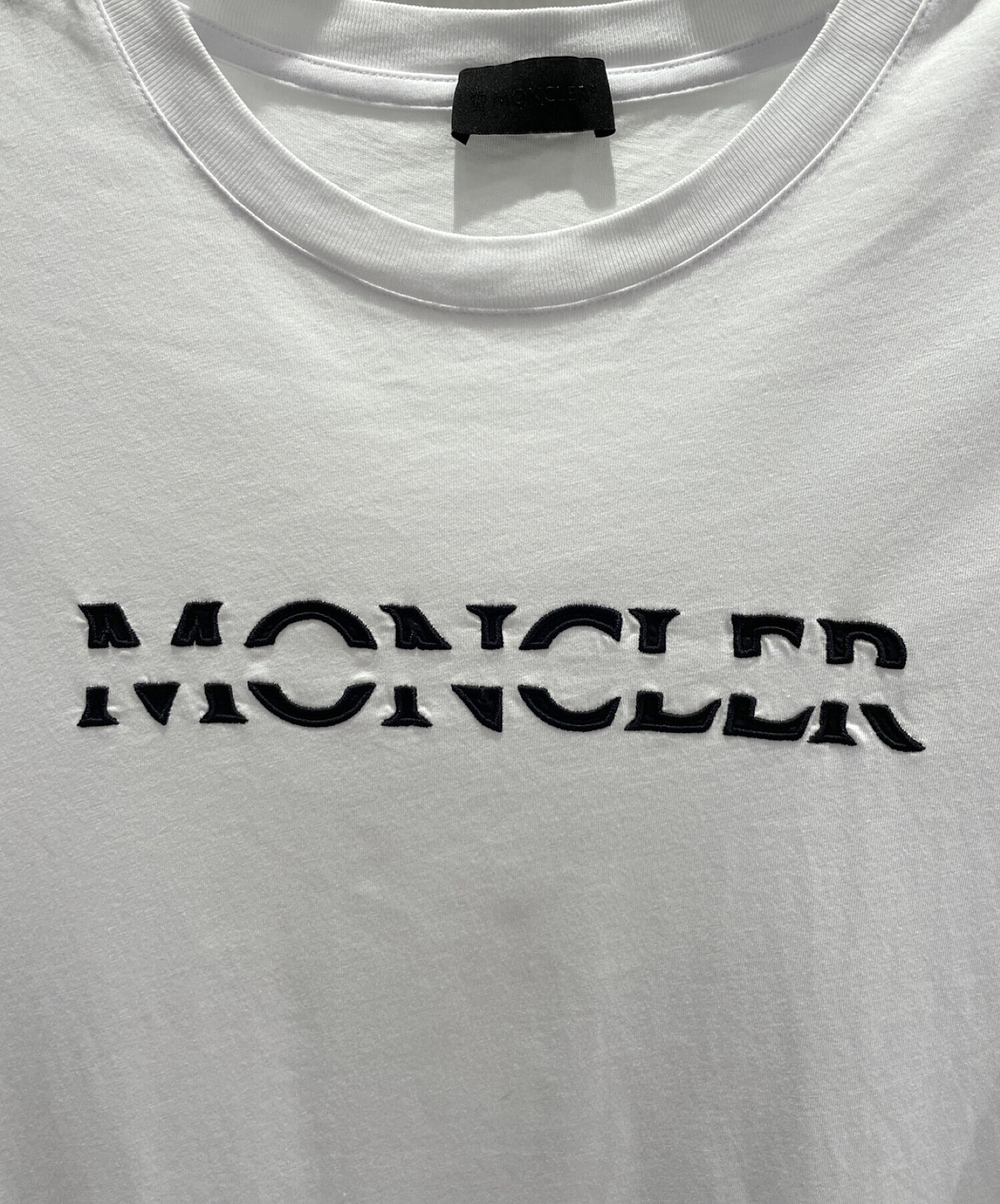 中古・古着通販】MONCLER (モンクレール) ロゴTシャツ ホワイト サイズ