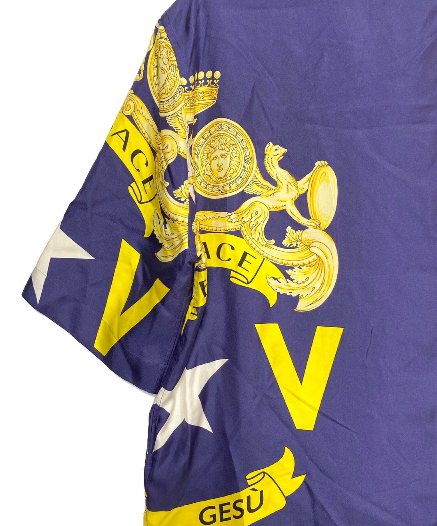 中古・古着通販】VERSACE (ヴェルサーチ) 総柄オープンカラーシャツ 