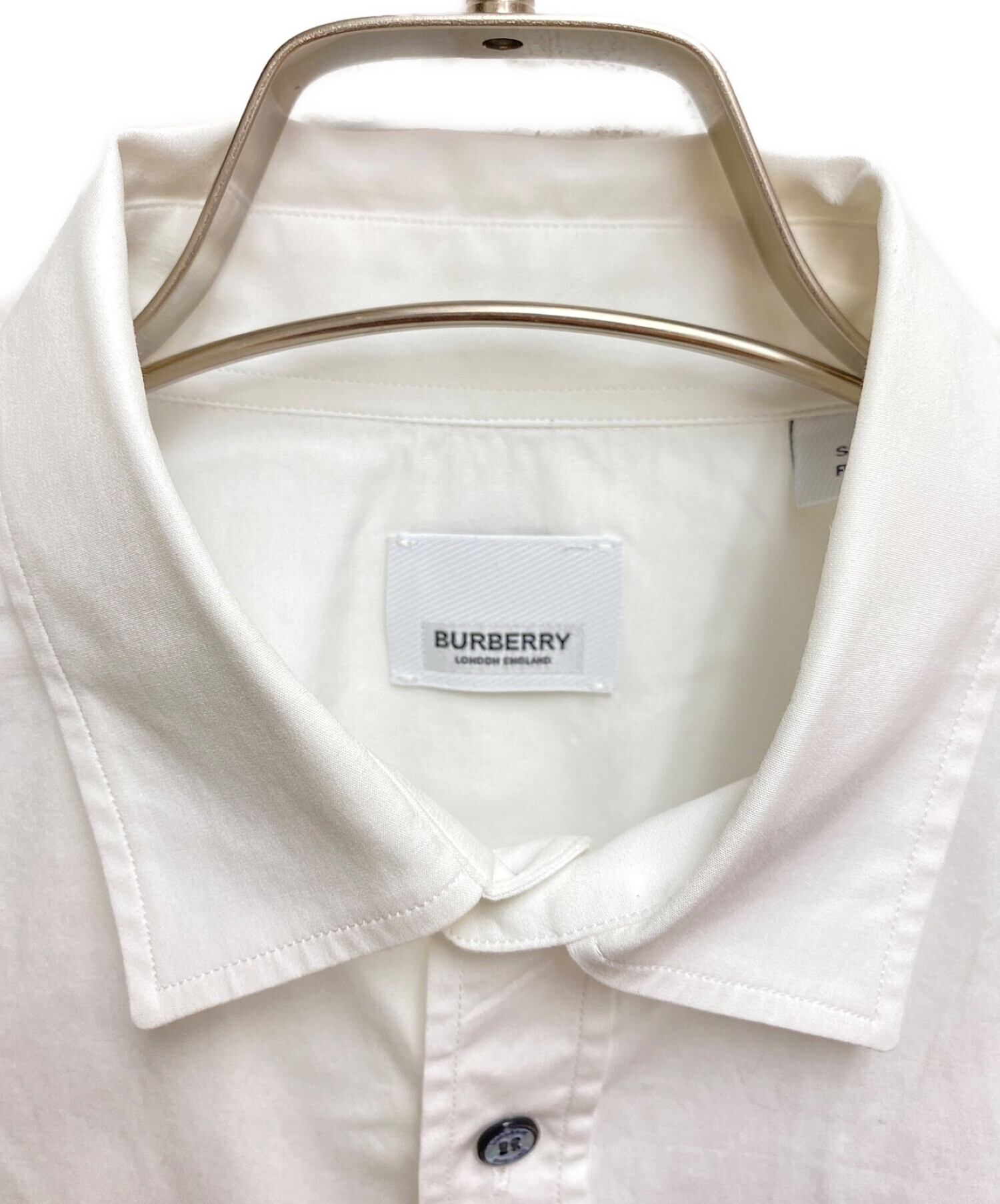 中古・古着通販】BURBERRY (バーバリー) TB刺繍シャツ ホワイト サイズ