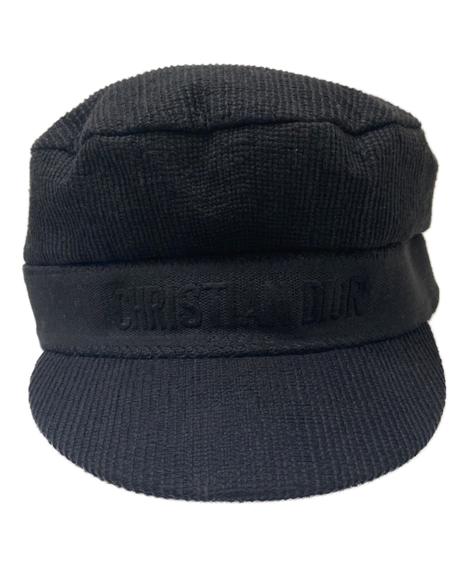 中古・古着通販】Dior (ディオール) ロゴ刺繍キャスケット ブラック 