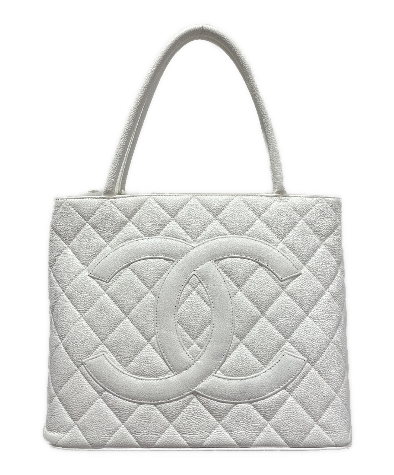 中古・古着通販】CHANEL (シャネル) 復刻トートバッグ ホワイト 
