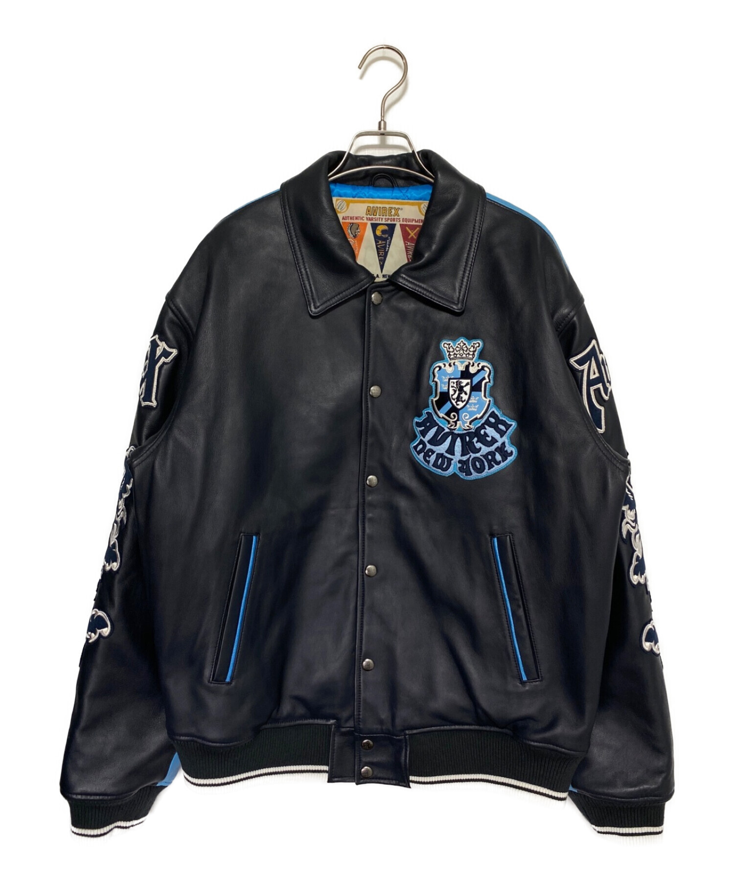 モ*イ様 古着 90s AVIREX レザージャケット L相当 中古・古着通販】AVIREX (アヴィレックス) 90'sレザージャケット