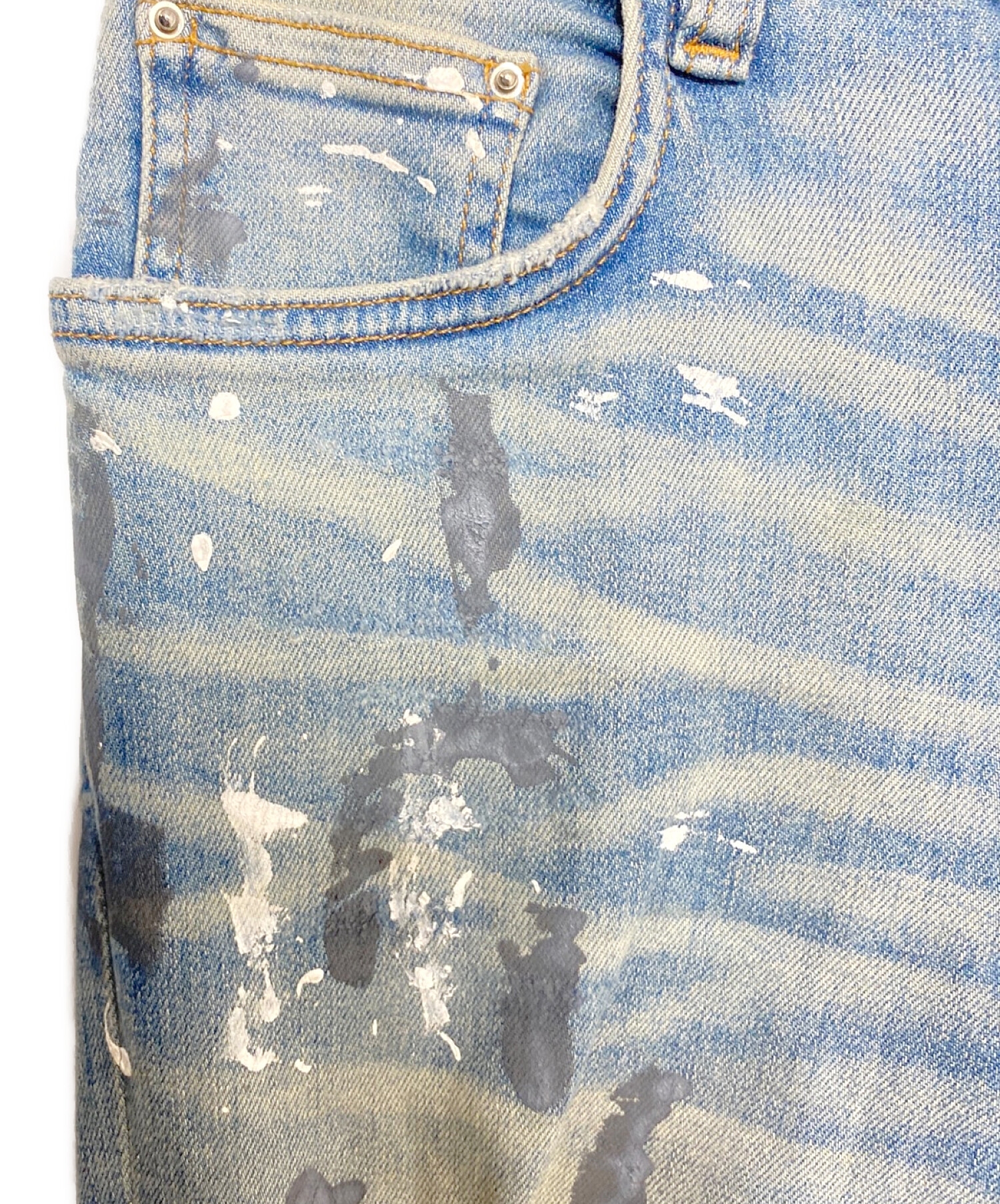 中古・古着通販】AMIRI (アミリ) ダメージ加工デニムパンツ ブルー