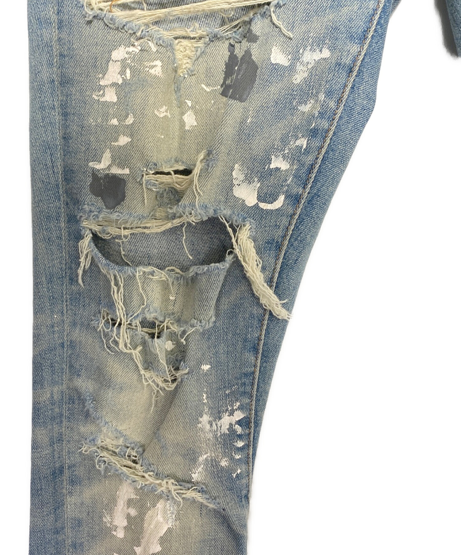 中古・古着通販】AMIRI (アミリ) ダメージ加工デニムパンツ ブルー