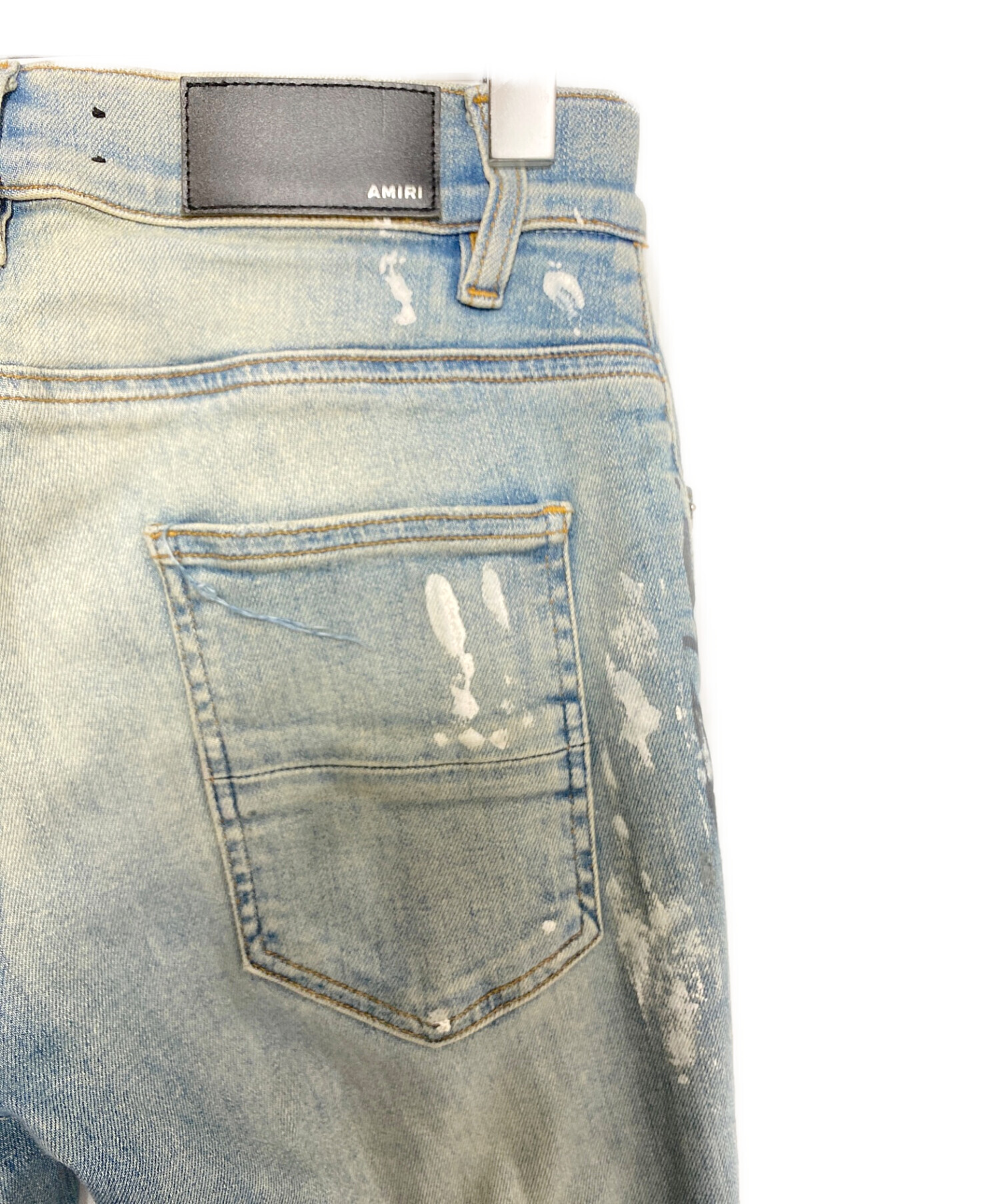 中古・古着通販】AMIRI (アミリ) ダメージ加工デニムパンツ ブルー