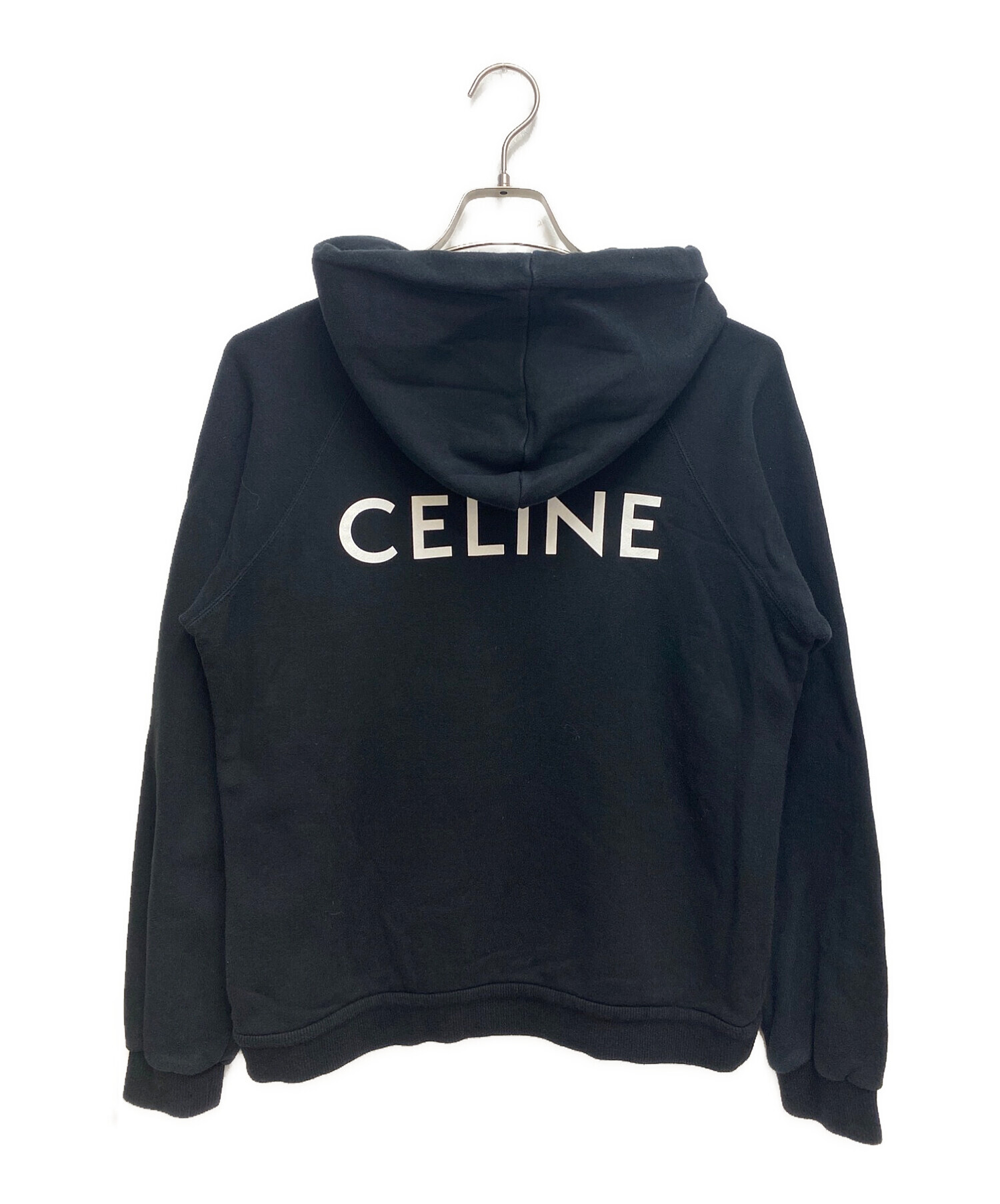 中古・古着通販】CELINE (セリーヌ) バックプリントパーカー ブラック 