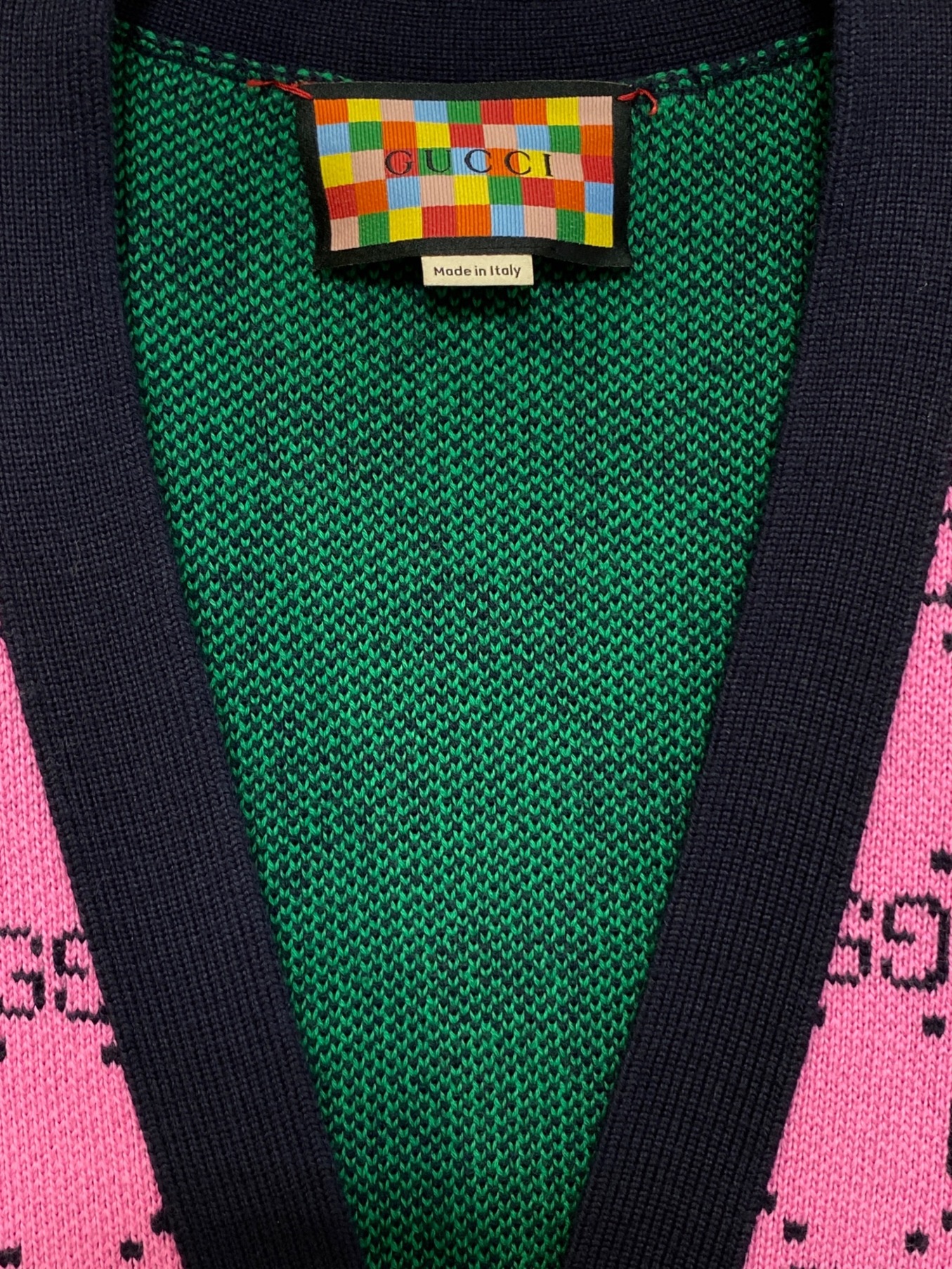 中古・古着通販】GUCCI (グッチ) GG柄カーディガン マルチカラー