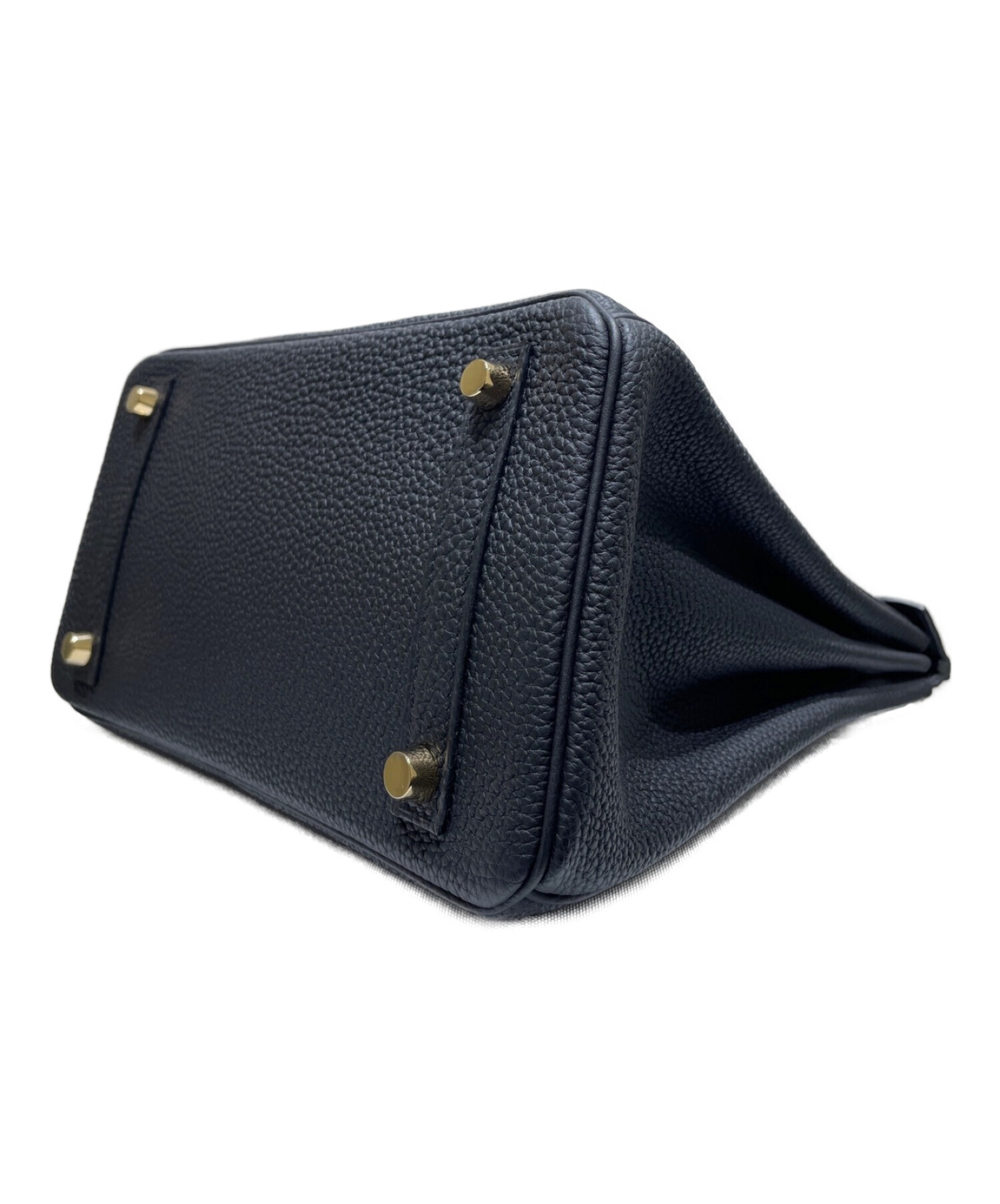 中古・古着通販】HERMES (エルメス) バーキン25 ブラック×ゴールド金具
