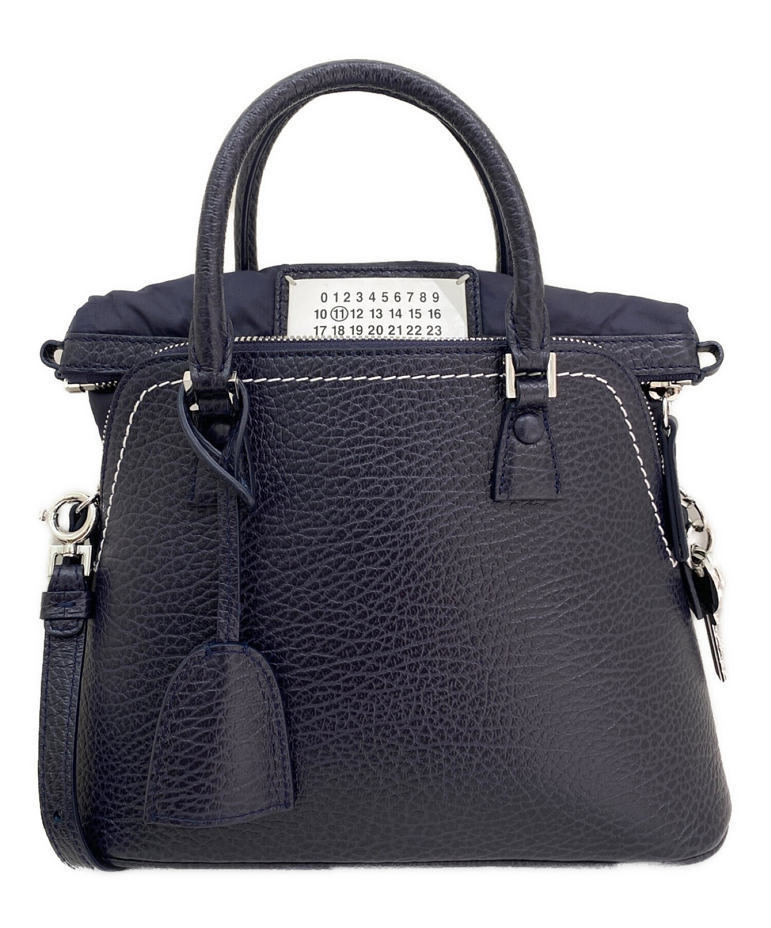 Maison Margiela ネイビ ーデニムハンドバッグ、メイドインイタリア 中古・古着通販】Maison Margiela (メゾンマルジェラ) 5ACミニ