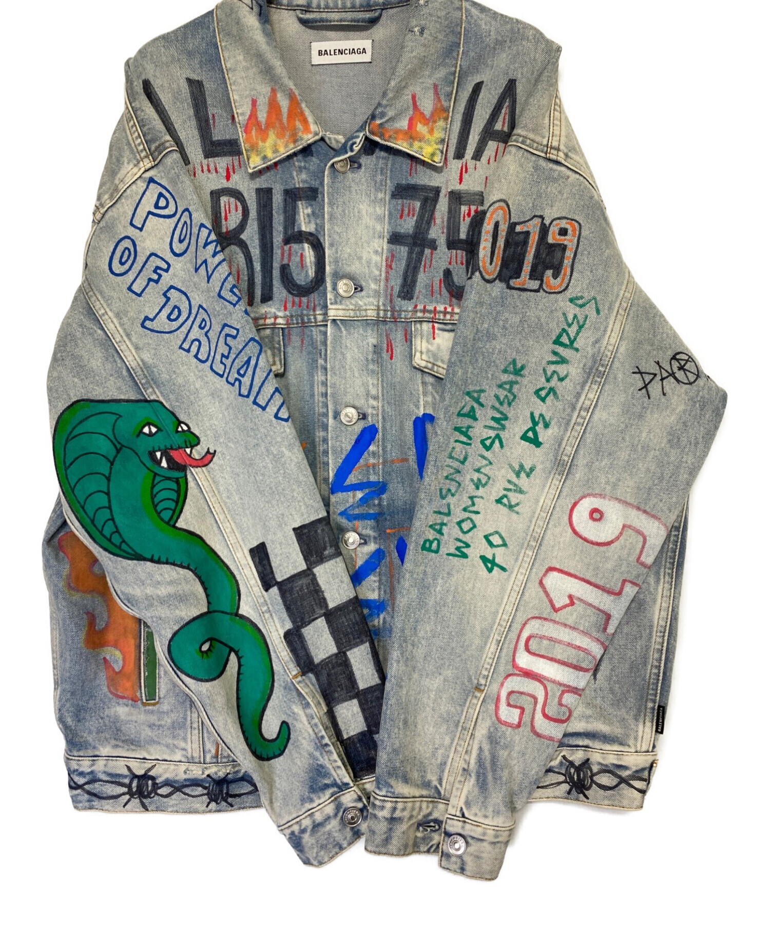 BALENCIAGA グラフィティデニムジャケット 2019 BALENCIAGA グラフィティデニムジャケット 2019