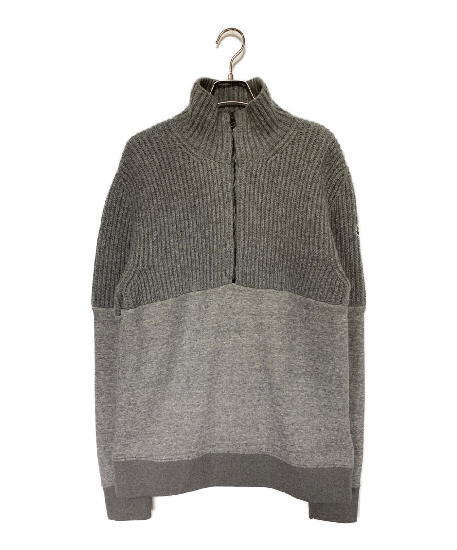MONCLER モンクレール ニット・セーター XS グレー 【古着】【中古】 MONCLER - MONCLER モンクレール ニット・セーター XL グレー 【古着