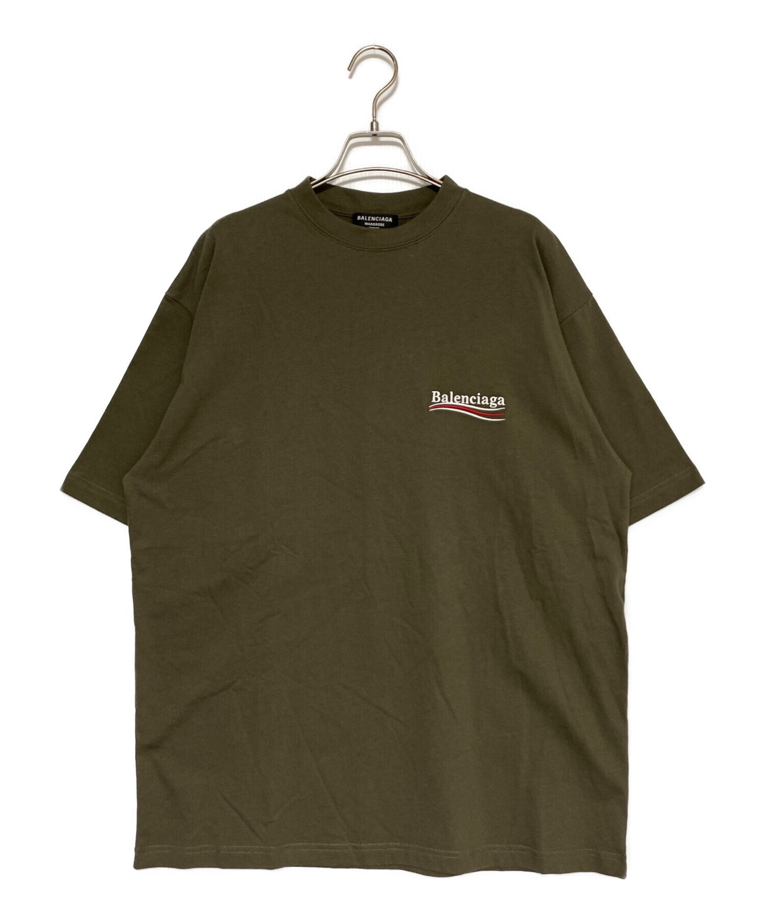 Balenciaga オリーブ Tシャツ　サイズS 中古・古着通販】BALENCIAGA (バレンシアガ) Large Fit T-shirt