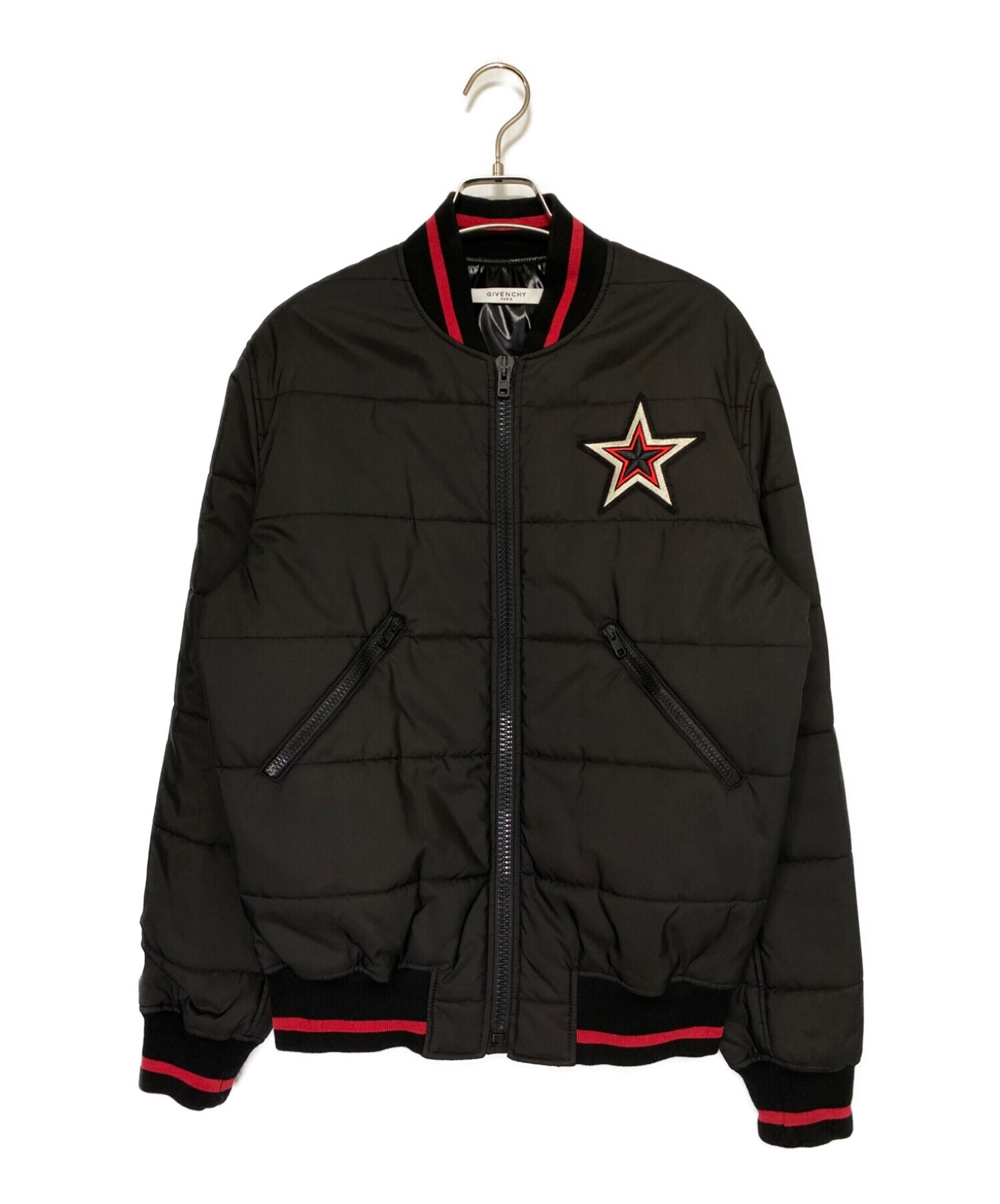 GIVENCHY ジャケット ブラック 刺繍 高級 ビーズ装飾 フォーマル 中古・古着通販】GIVENCHY (ジバンシィ) Star Embroidered Down Bomber