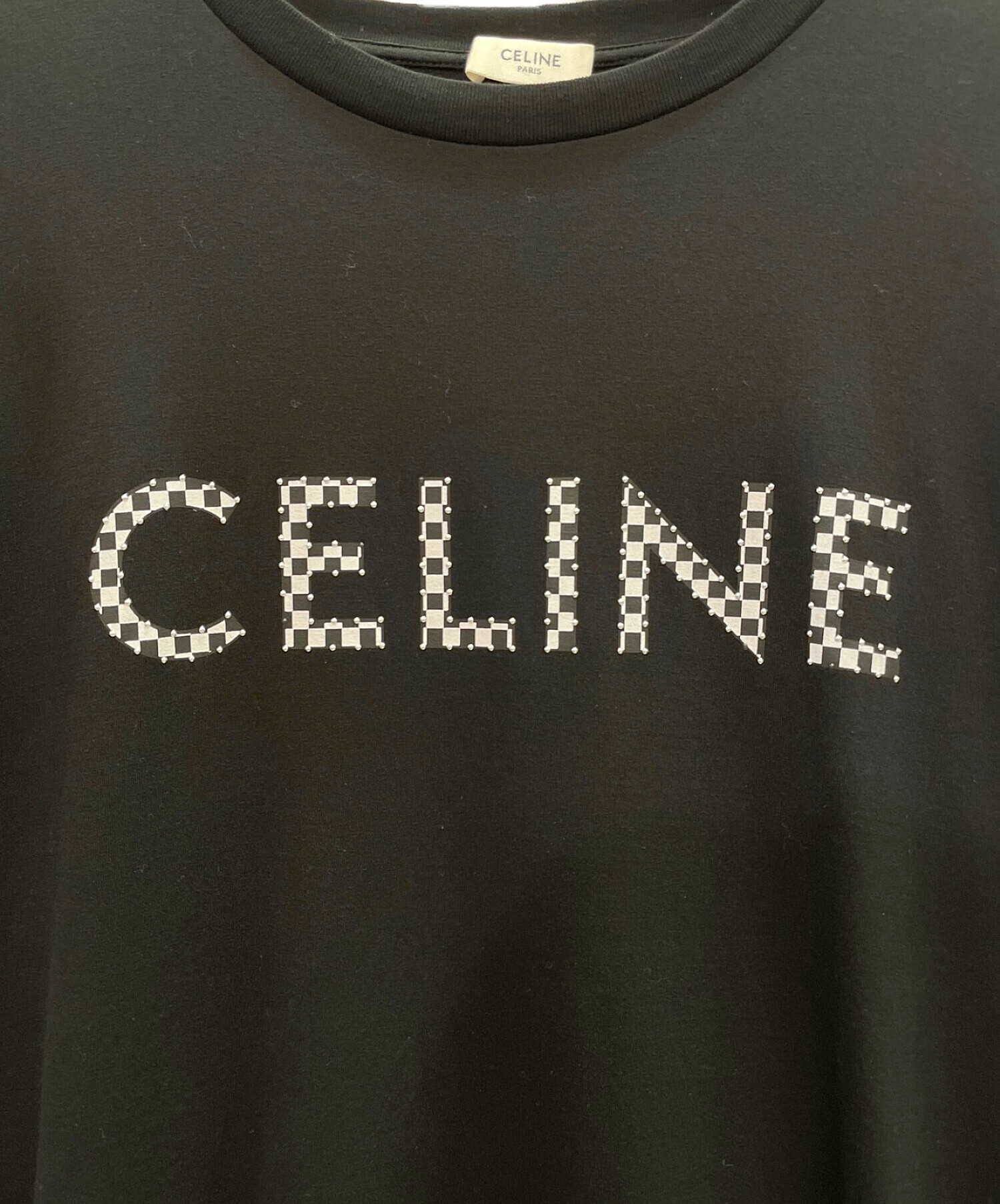中古・古着通販】CELINE (セリーヌ) スタッズ プリント Tシャツ 