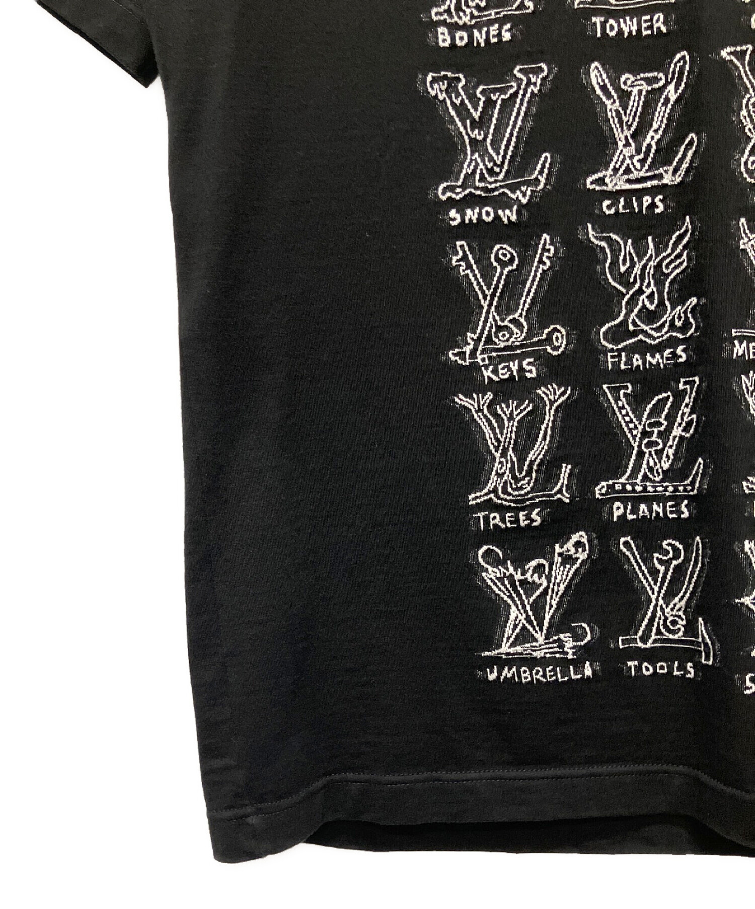 中古・古着通販】LOUIS VUITTON (ルイ ヴィトン) カートゥーンLVロゴT