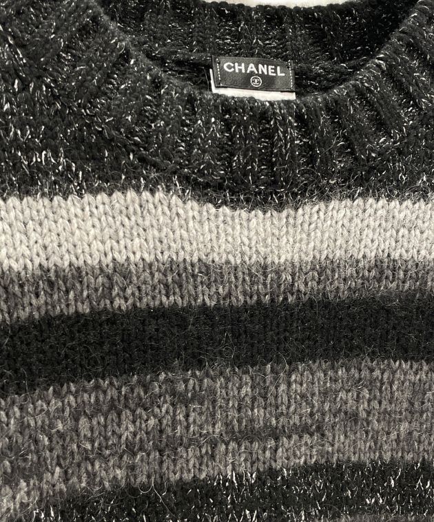 美品 CHANEL シャネル カシミヤニットガウンコート グレー レディース 古着 中古 USED CHANEL - 美品 CHANEL シャネル カシミヤニットガウンコート グレー