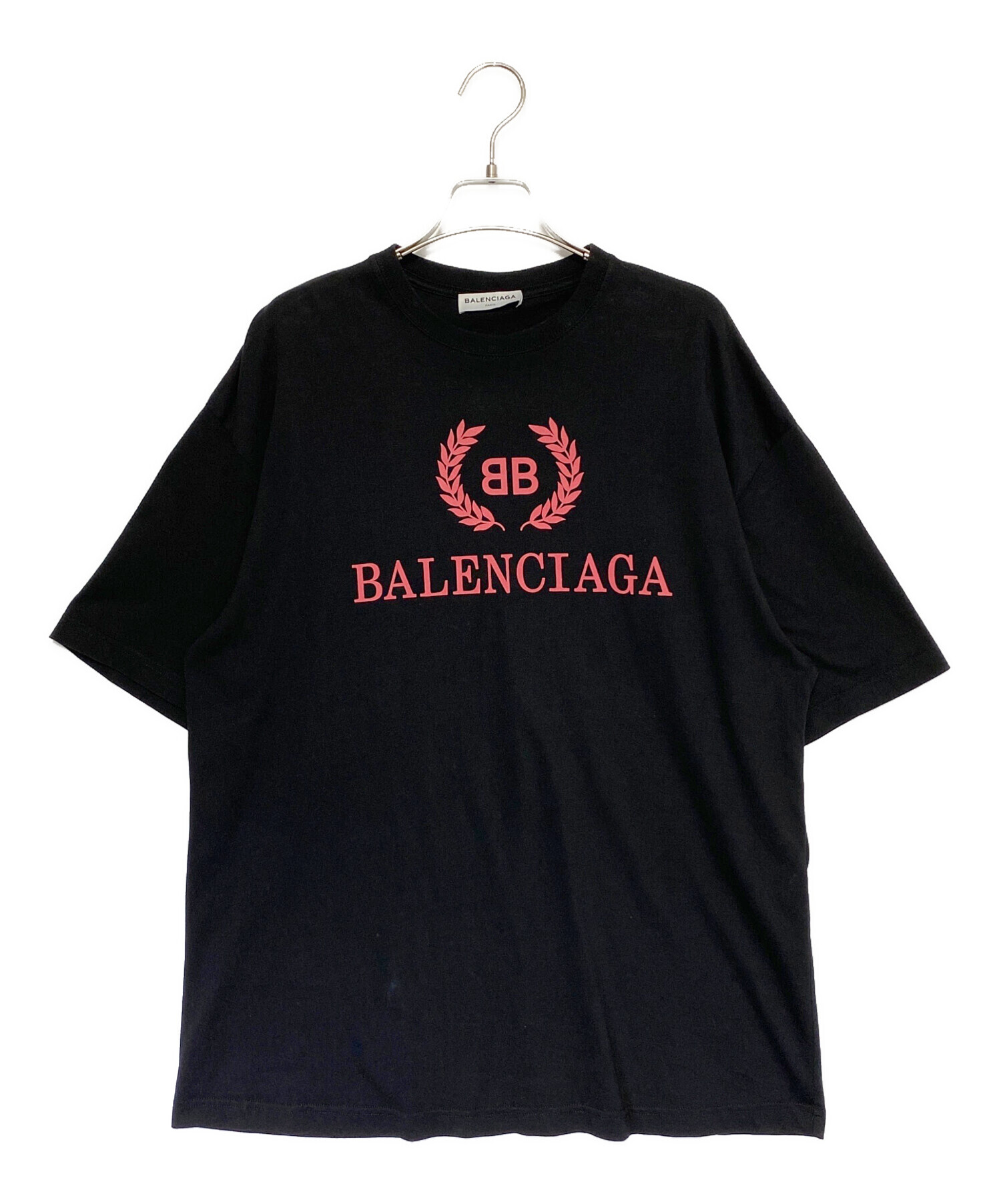 BALENCIAGA バレンシアガ - ロゴ シャツ バックロゴ 黒 チェック 
