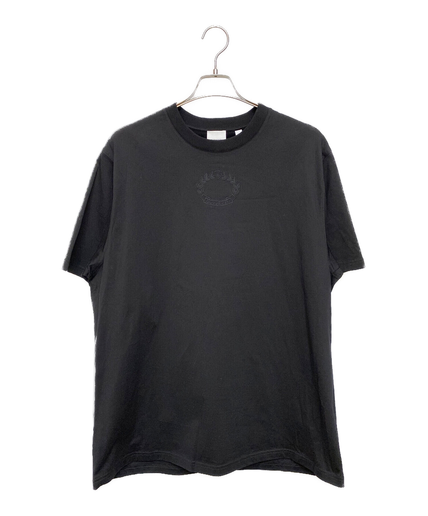 中古・古着通販】BURBERRY (バーバリー) 刺繍ロゴTシャツ ブラック 