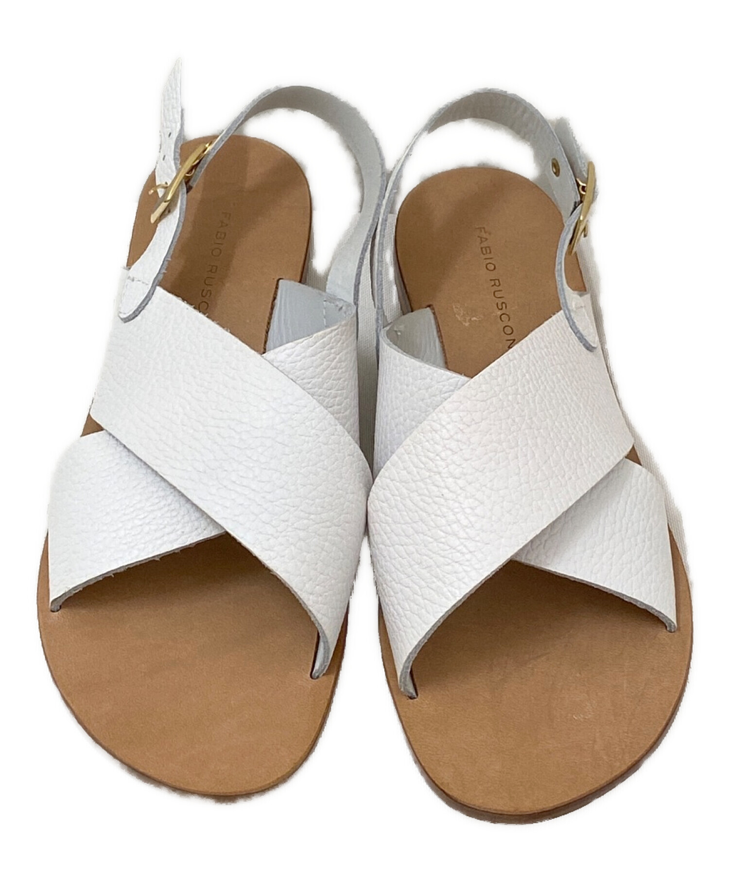未使用品　ファビオルスコーニ　白　サンダル 中古・古着通販】FABIO RUSCONI (ファビオルスコーニ) ストラップ