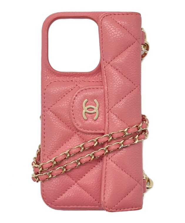 中古・古着通販】CHANEL (シャネル) iPhone14 Proケース ピンク