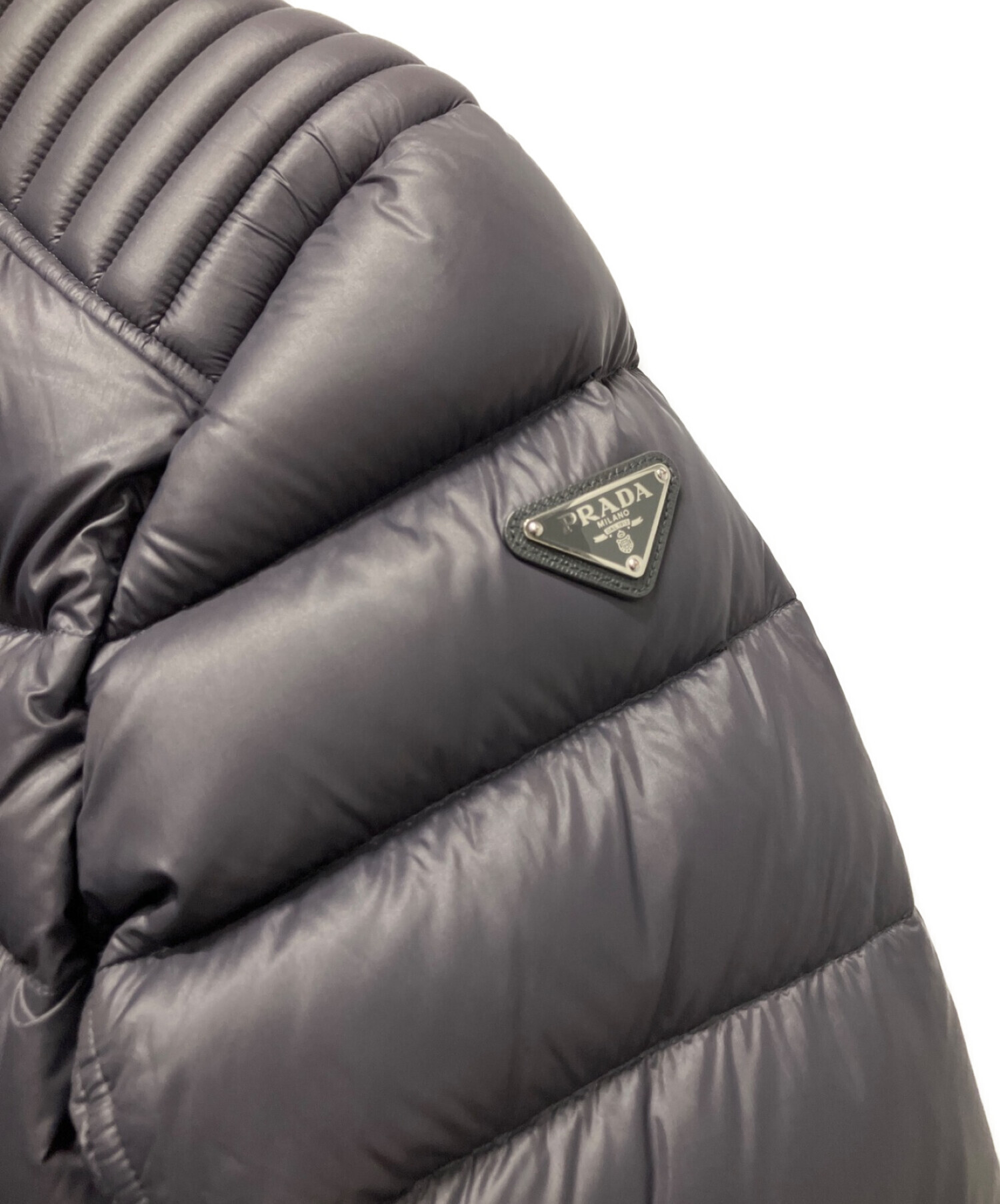 中古・古着通販】PRADA (プラダ) NYLON LUCIDバイカーダウンジャケット