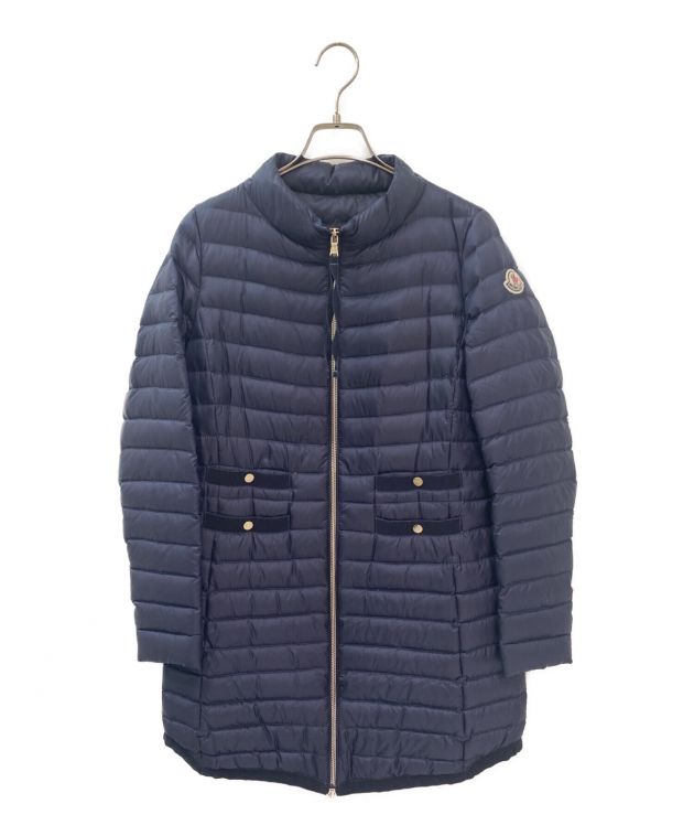MONCLER ネイビーダウンコート フリル付き 中古・古着通販】MONCLER (モンクレール) AUBRY/ダウンコート ネイビー