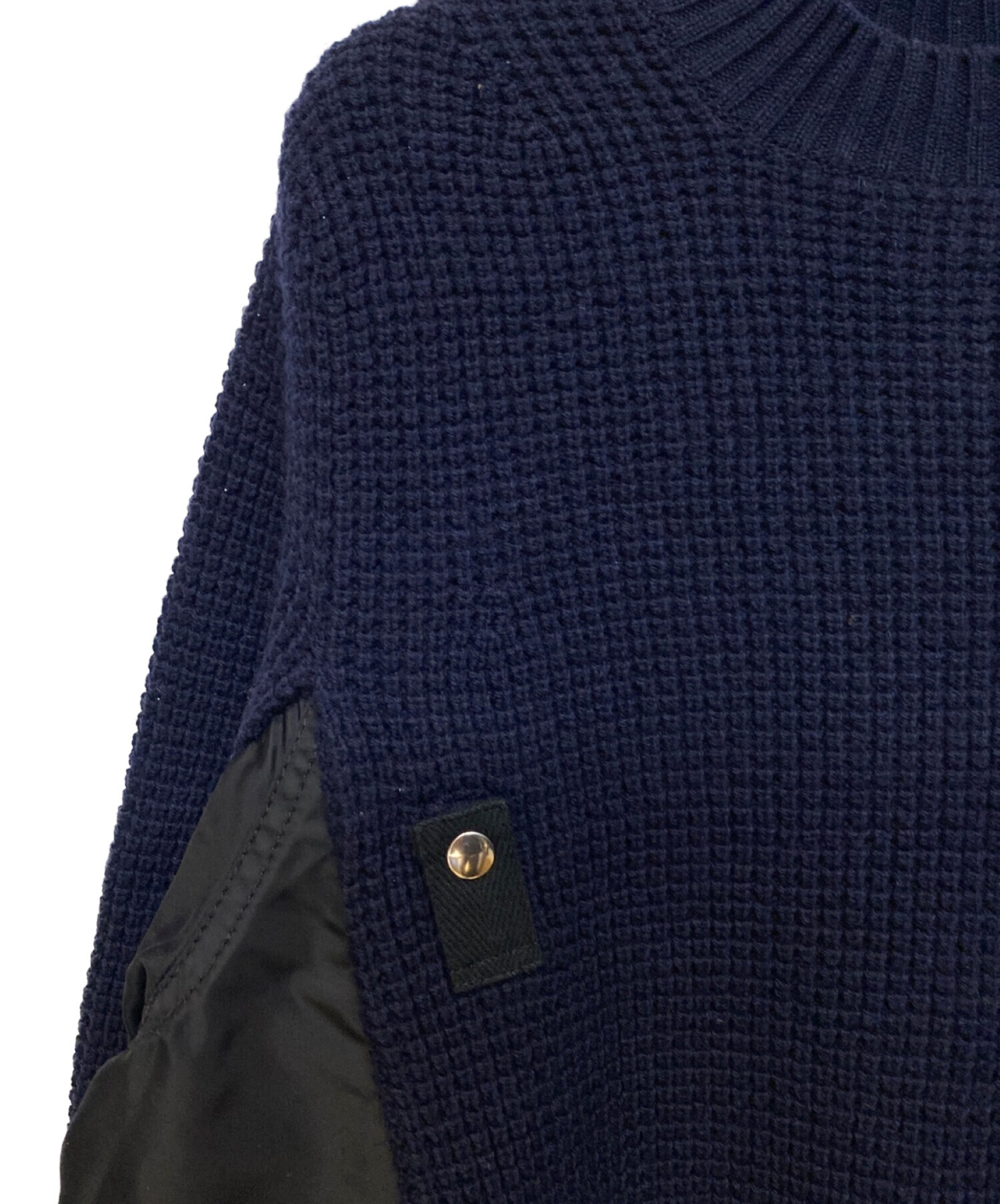 中古・古着通販】sacai (サカイ) 切替ニット ネイビー サイズ:2
