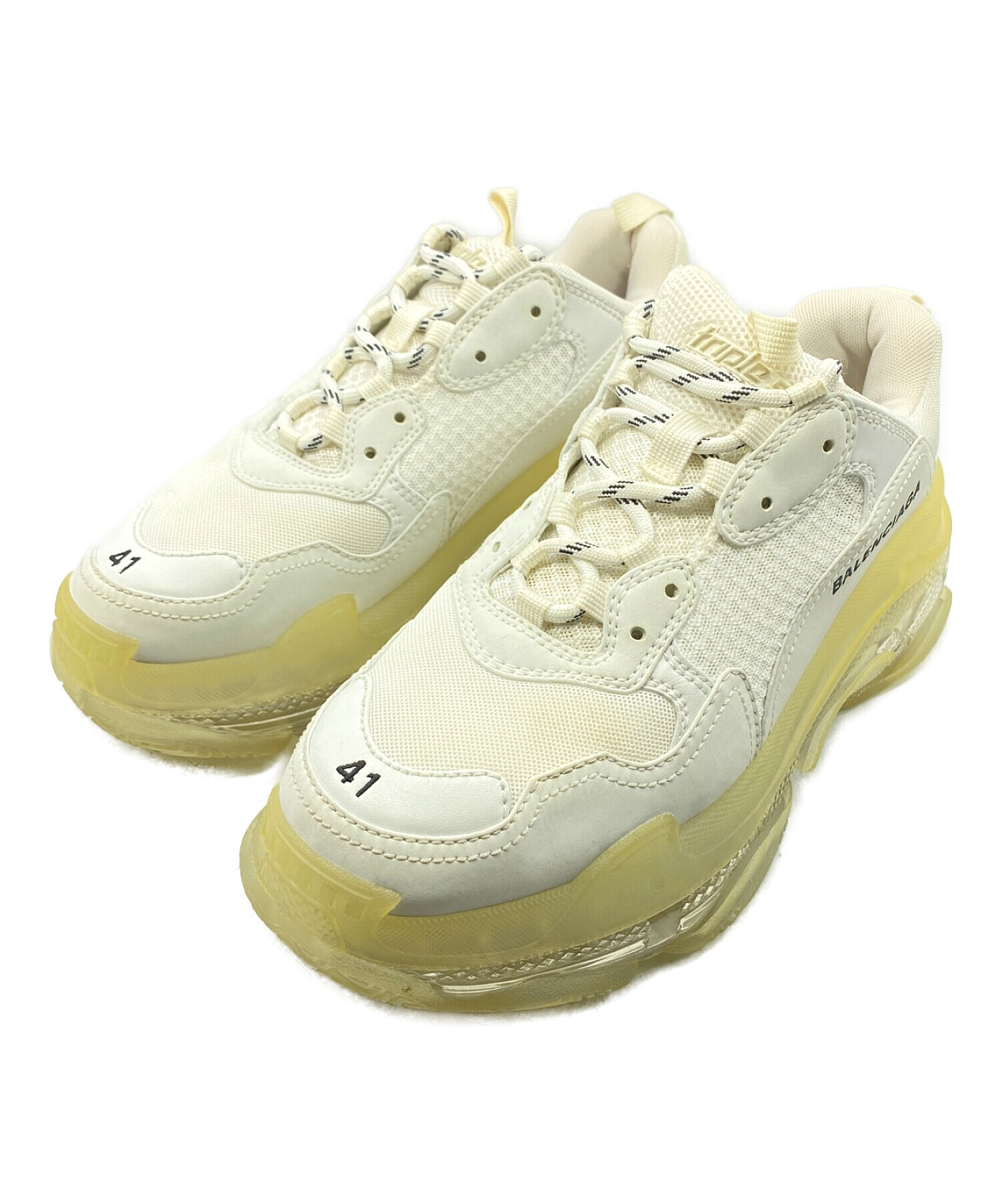 中古・古着通販】BALENCIAGA (バレンシアガ) Triple S ホワイト サイズ 