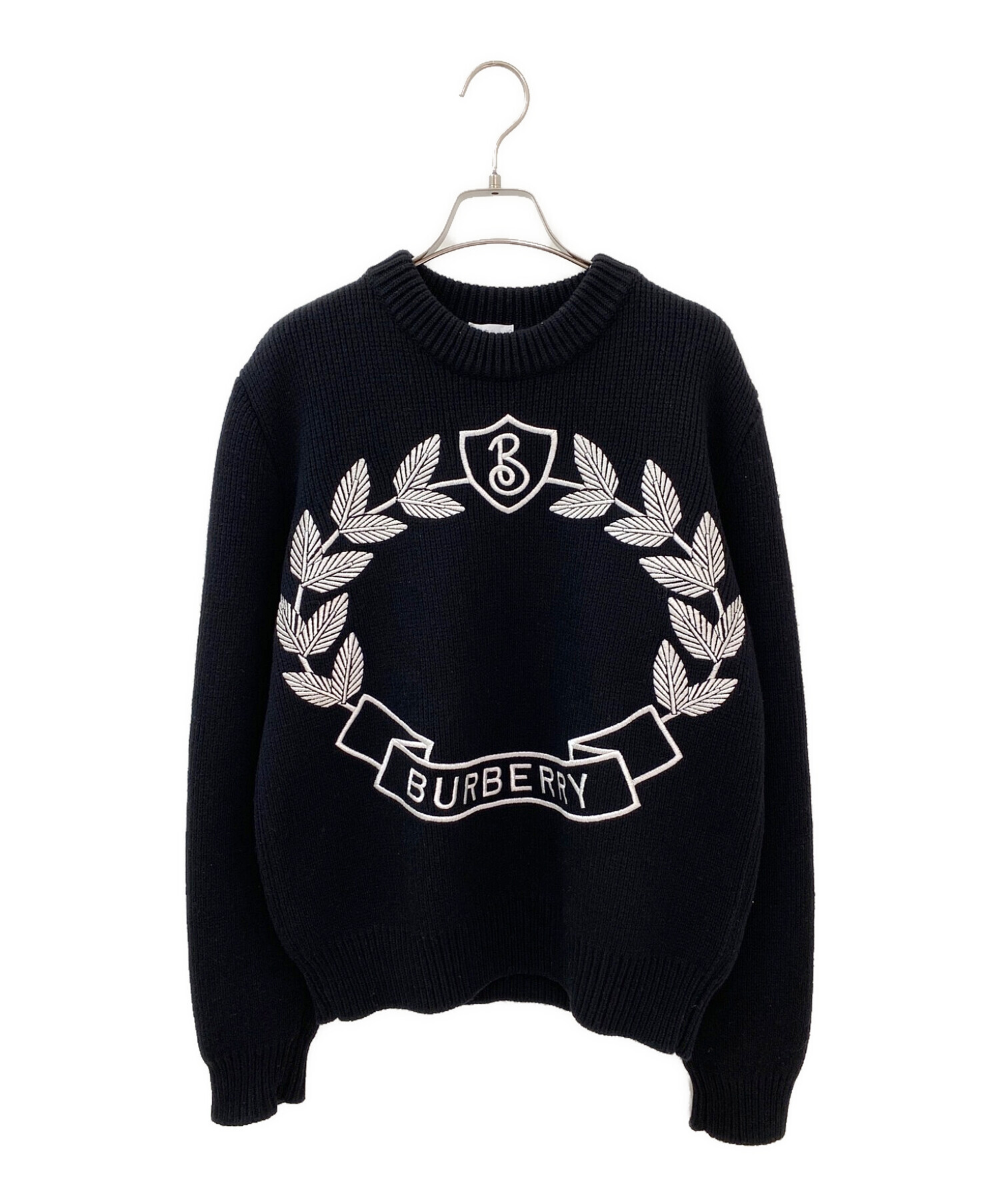 中古・古着通販】BURBERRY (バーバリー) エンブレム刺繍ニット 中古・古着通販】BURBERRY (バーバリー) エンブレム刺繍ニット