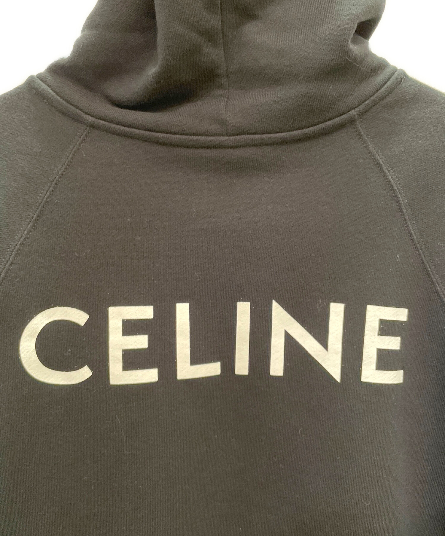 中古・古着通販】CELINE (セリーヌ) バックプリントパーカー ブラック