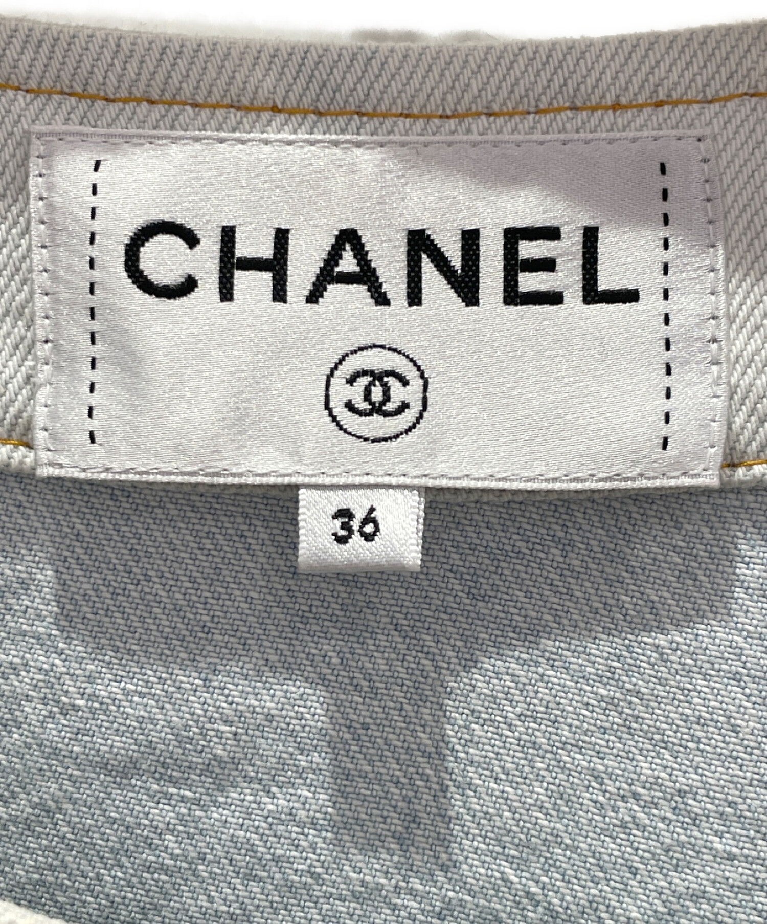 中古・古着通販】CHANEL (シャネル) デニムワンピース ブルー サイズ 