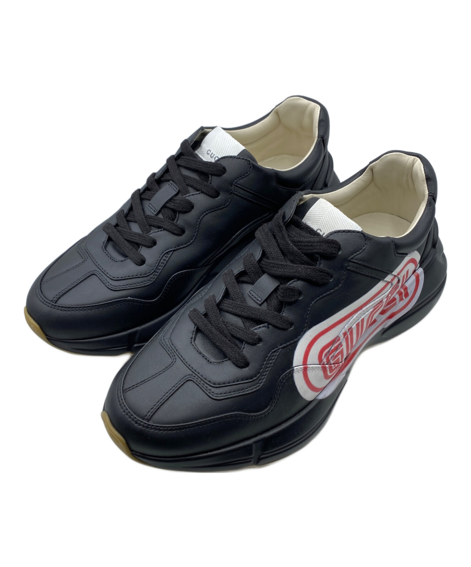 中古・古着通販】GUCCI (グッチ) ライトンスニーカー ブラック サイズ 