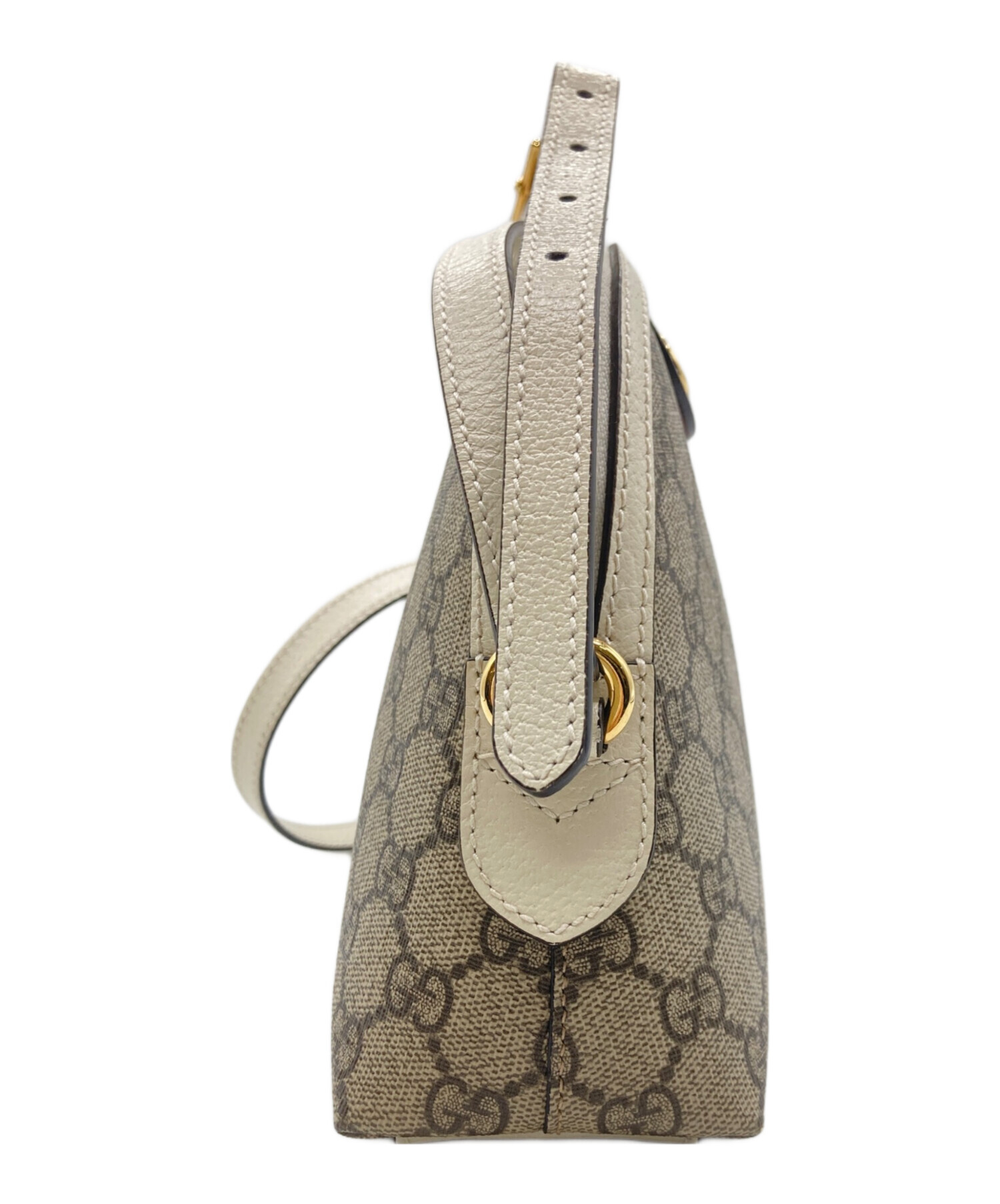 中古・古着通販】GUCCI (グッチ) ショルダーバッグ ベージュ×ホワイト 