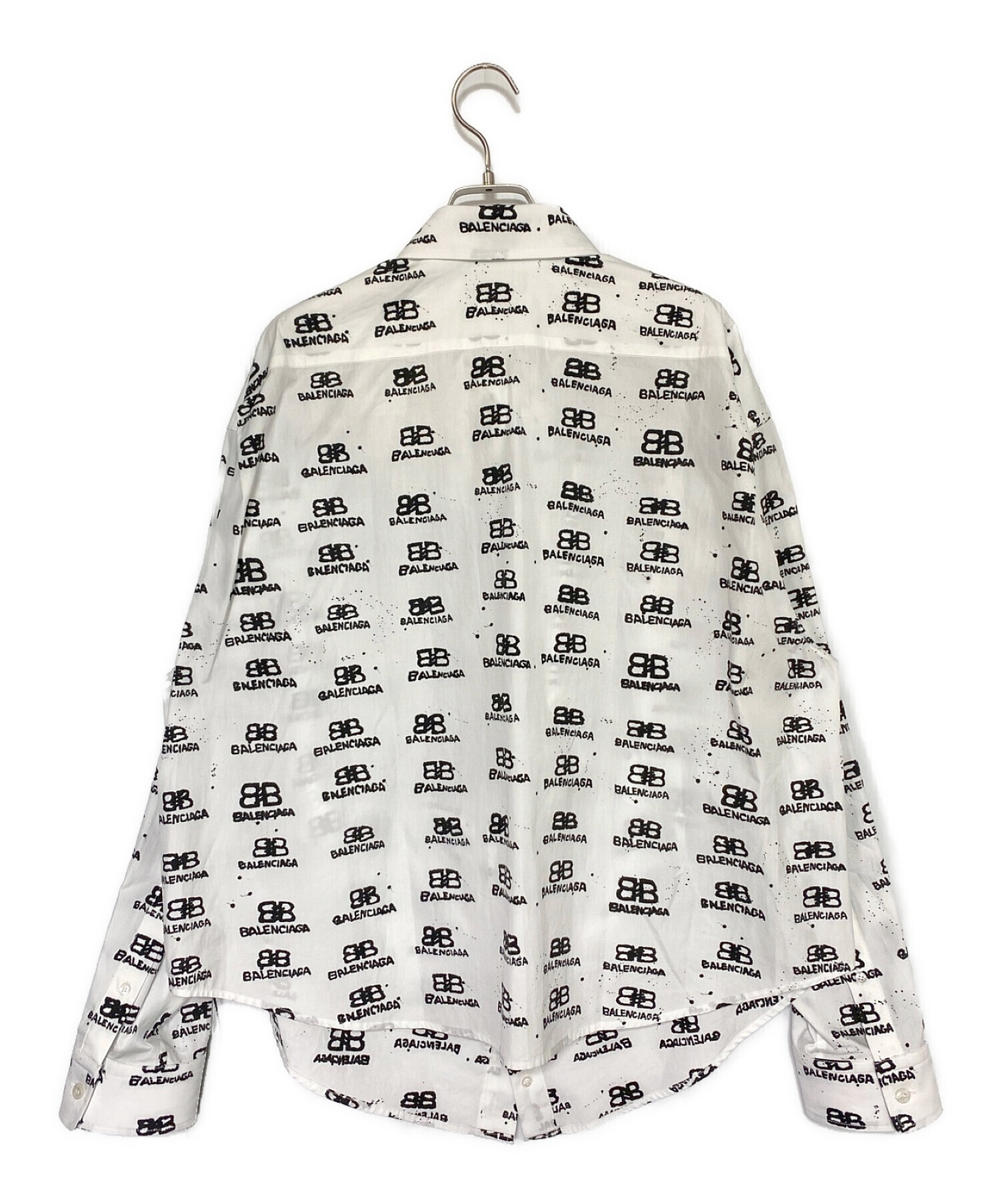 中古・古着通販】BALENCIAGA (バレンシアガ) 総柄シャツ ホワイト