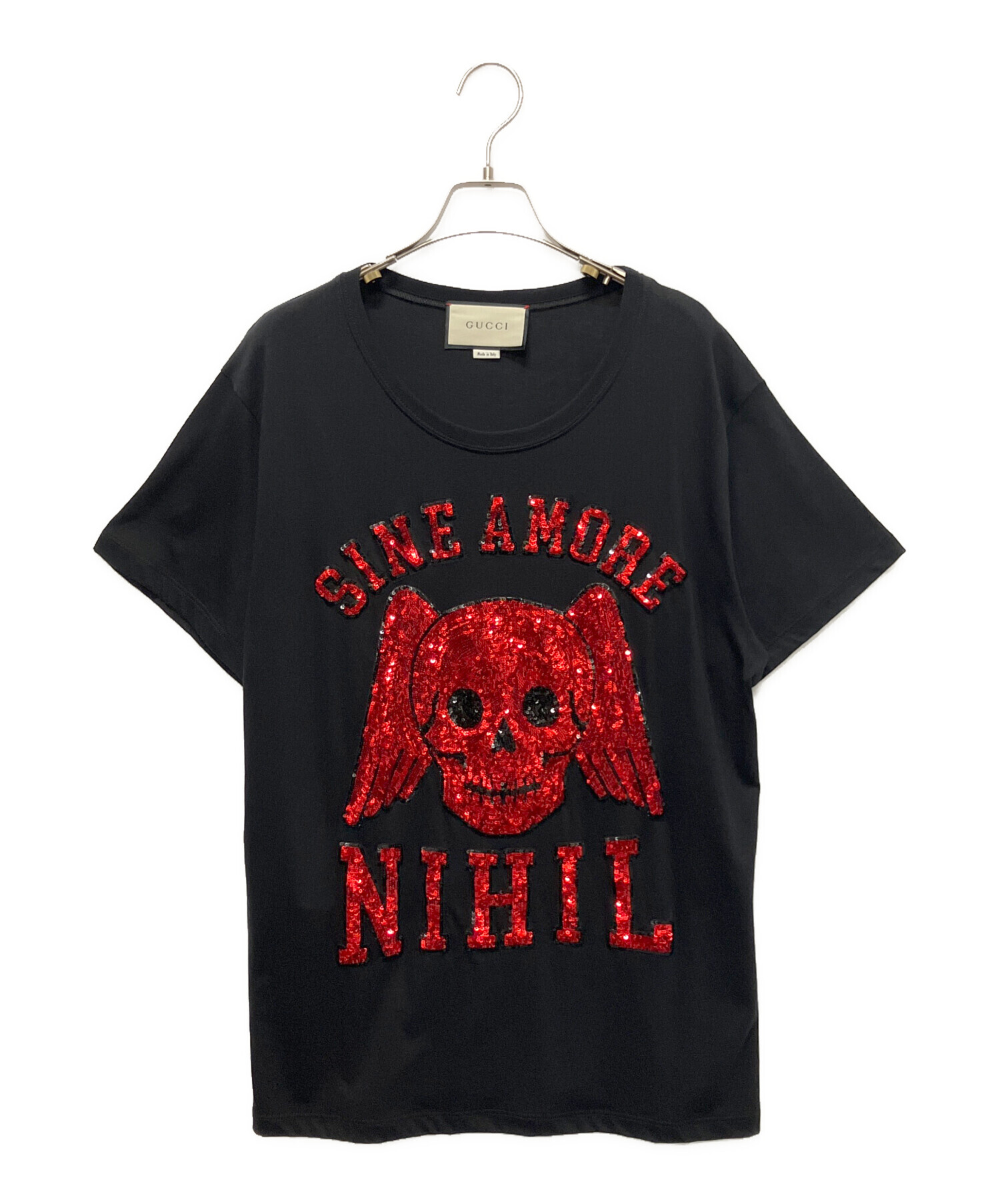 中古・古着通販】GUCCI (グッチ) SINE A MORE NIHIL スパンコールT 