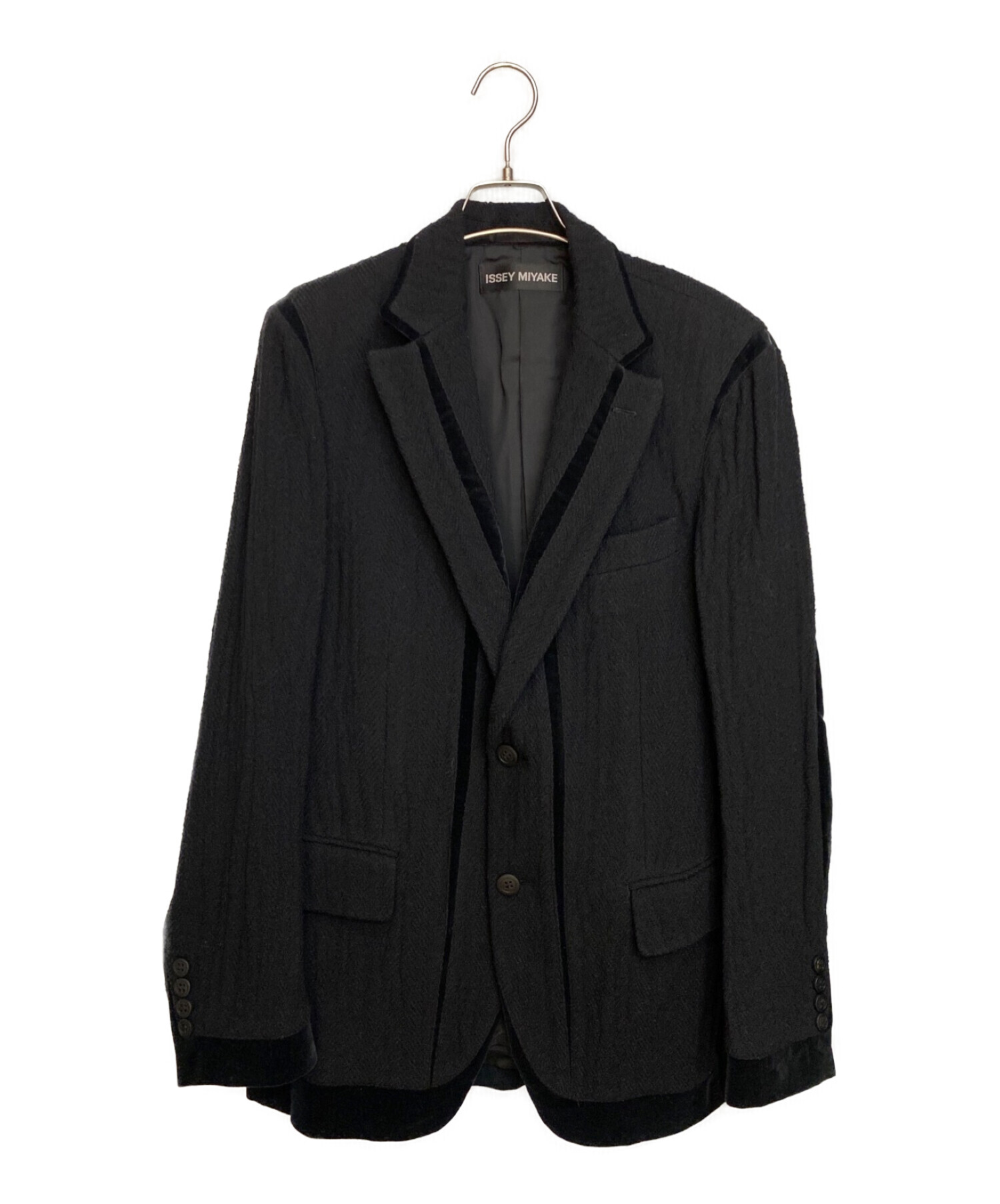 中古・古着通販】ISSEY MIYAKE (イッセイミヤケ) ベロアパイピング 