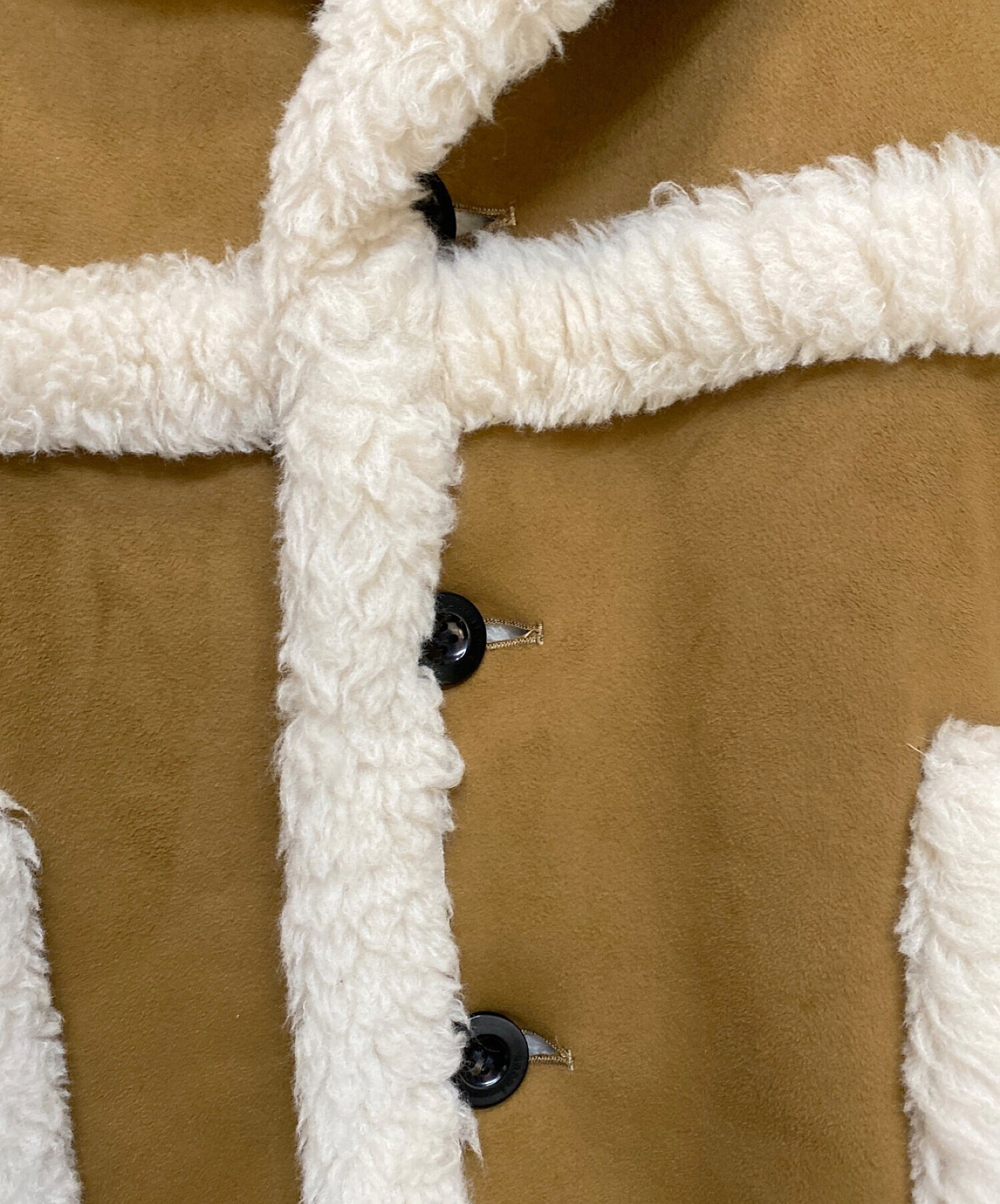 中古・古着通販】sacai (サカイ) ムートンコート ブラウン サイズ:2