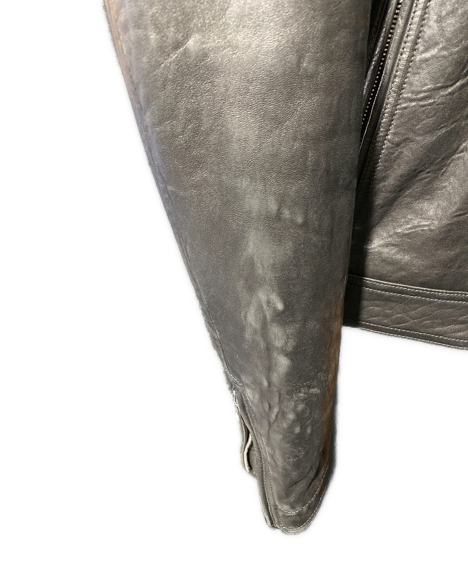 Rick Owens グレー LEATHER BIKER JACKET Rick Owens グレー LEATHER BIKER JACKET Leather biker jacket in