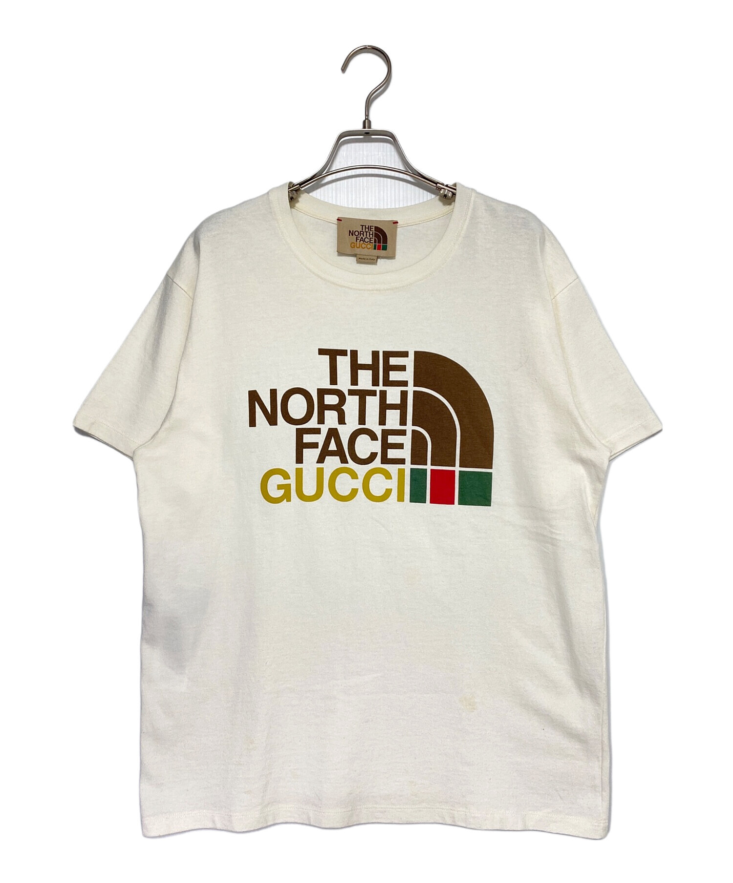 GUCCI - グッチ GUCCI GUCCI × THE NORTH FACE カットソー 衣料品 トップス コットン レディース ホワイト系 615044 【中古】 中古・古着通販】GUCCI (グッチ) THE NORTH FACE (ザ ノース フェイス