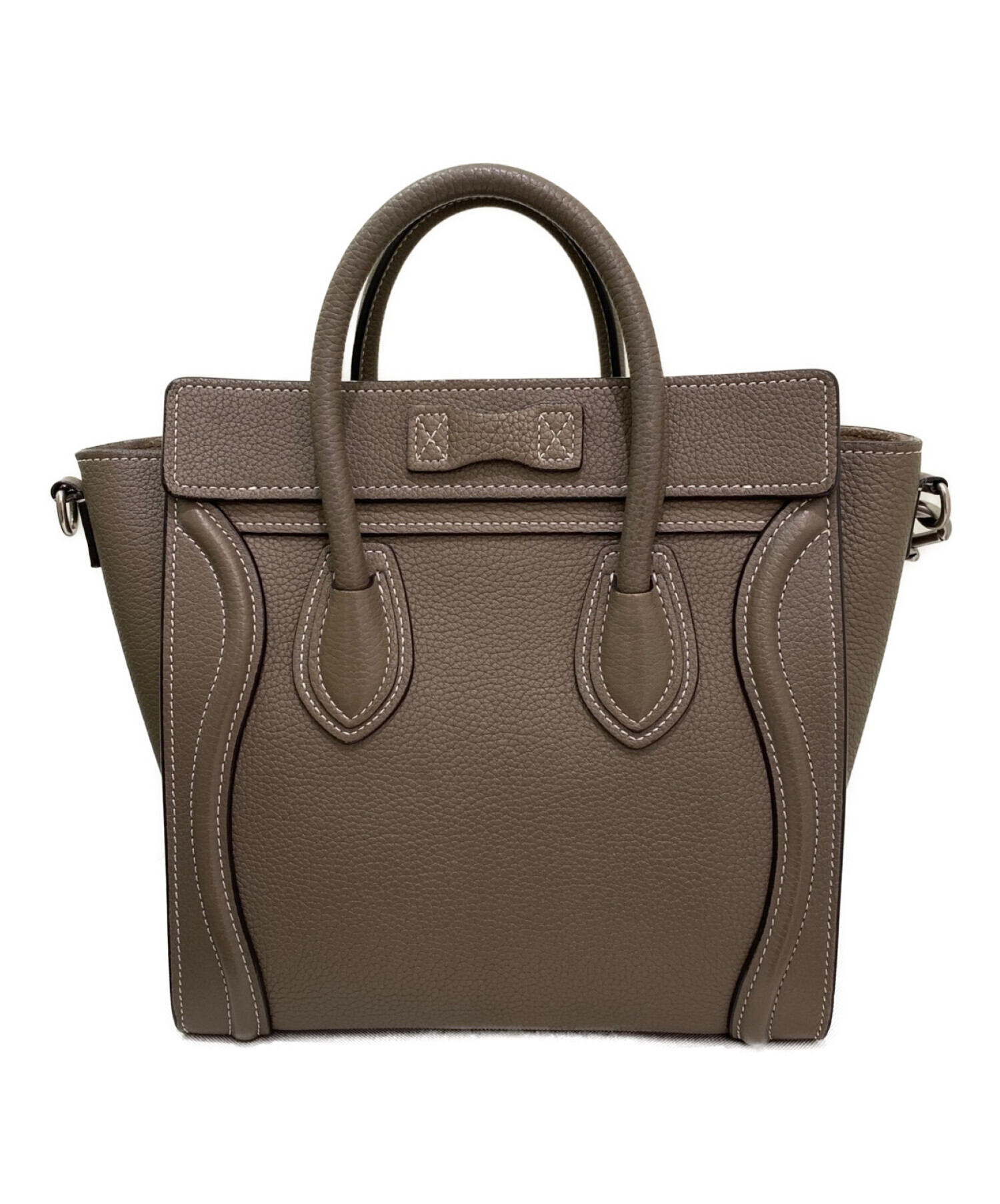CELINE ラゲージナノ 中古・古着通販】CELINE (セリーヌ) ラゲージナノ グレージュ サイズ