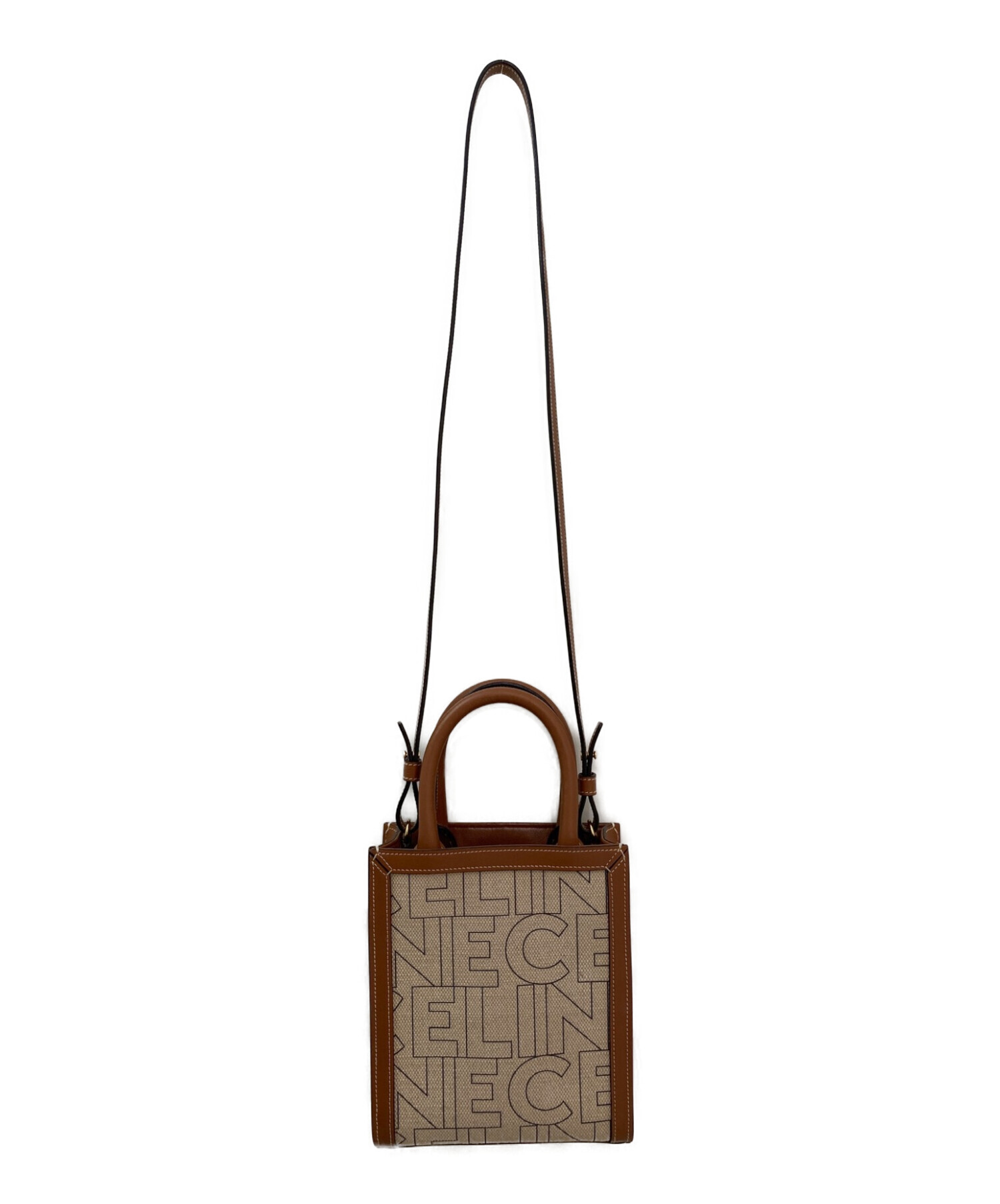 中古・古着通販】CELINE (セリーヌ) ミニバーティカルカバ ブラウン 