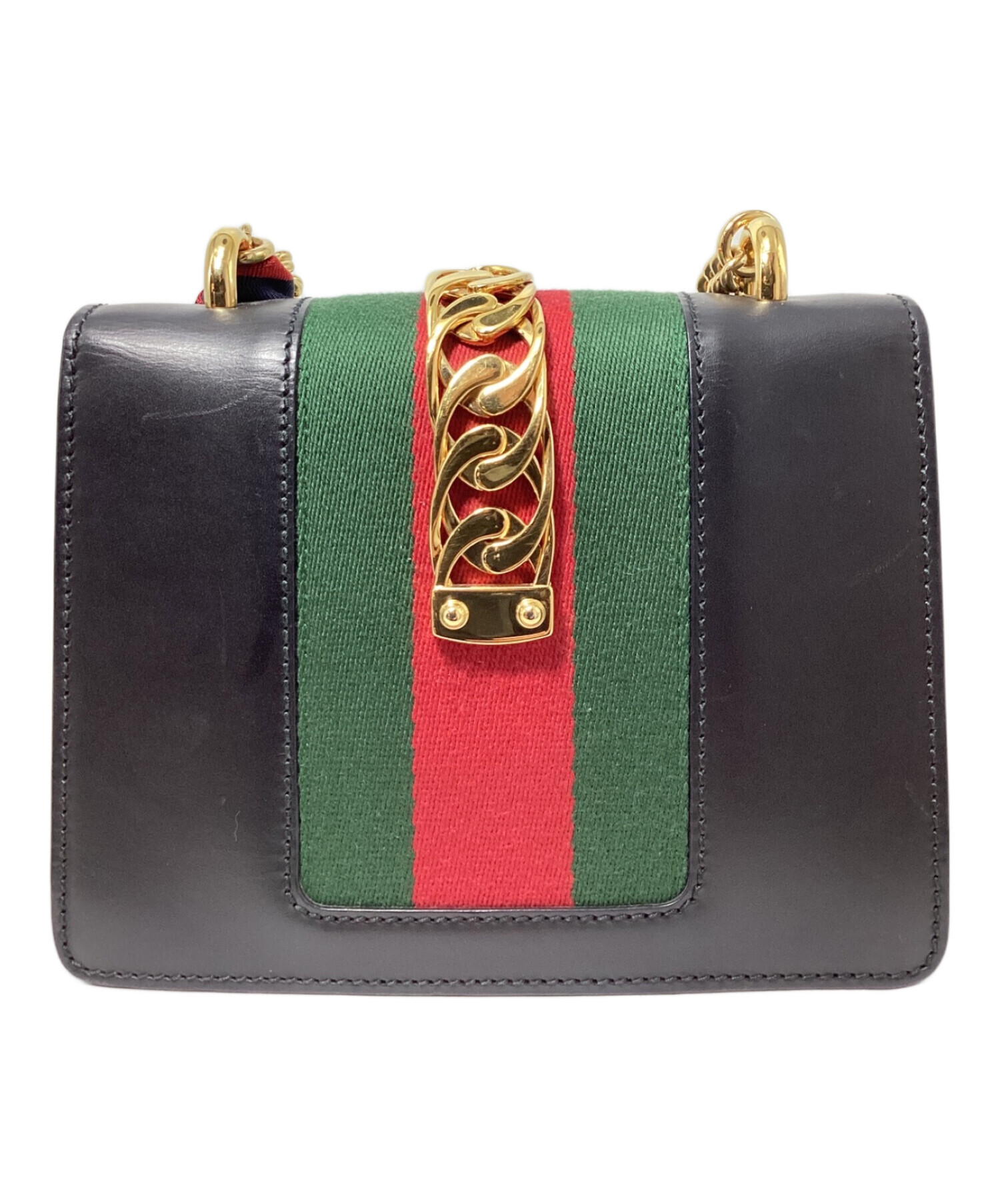 グッチ シルビィ ショルダーバッグ レディース 【中古】 中古・古着通販】GUCCI (グッチ) シルビィショルダーバッグ ブラック