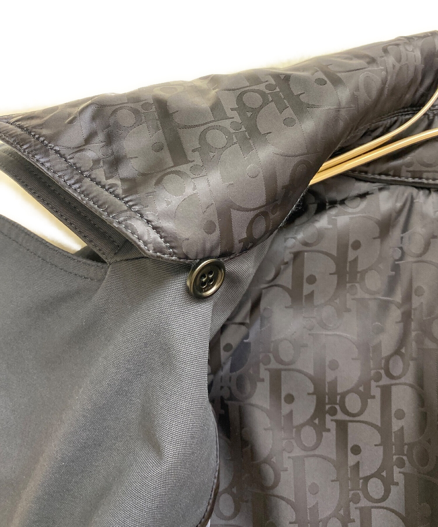 中古・古着通販】Dior (ディオール) 裏地オブリーク柄コート ネイビー
