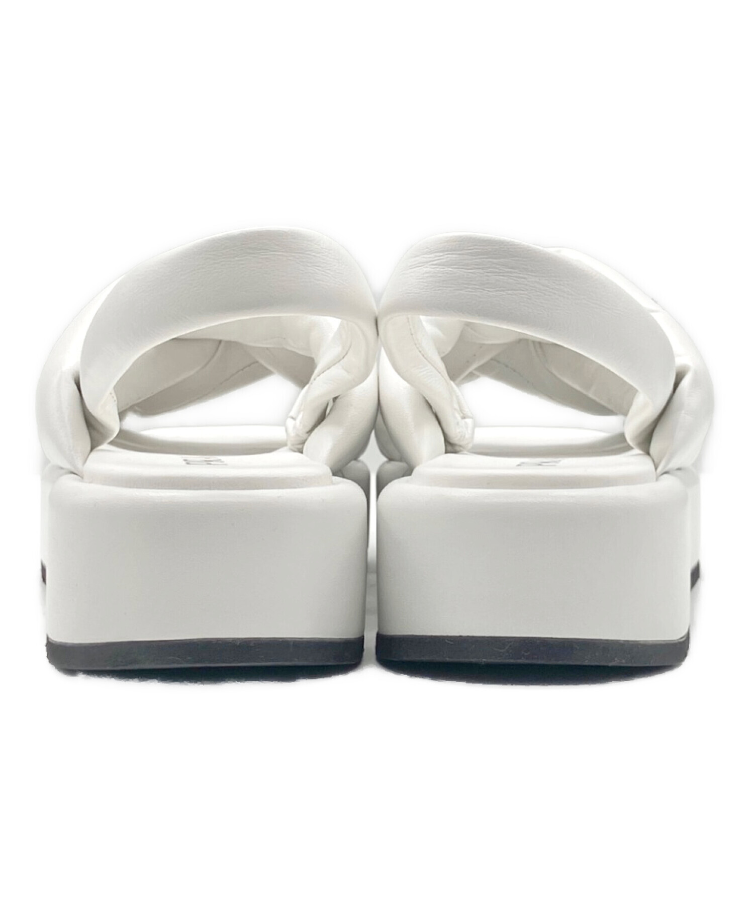 PRADA サンダル ホワイト　37サイズ　未使用品 中古・古着通販】PRADA (プラダ) ナッパレザーフラットフォーム