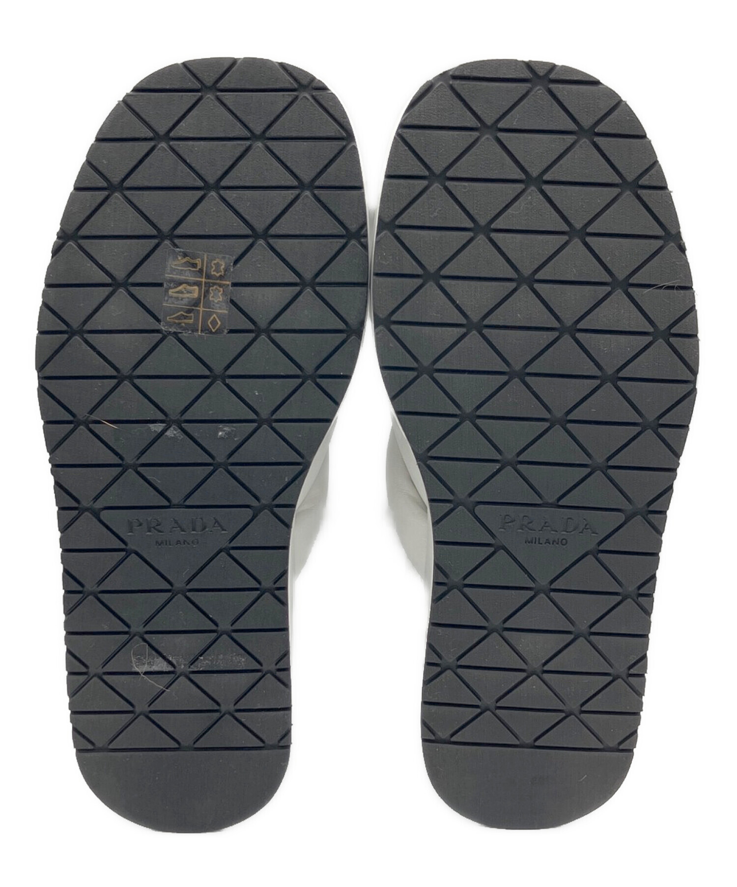 中古・古着通販】PRADA (プラダ) ナッパレザーフラットフォーム