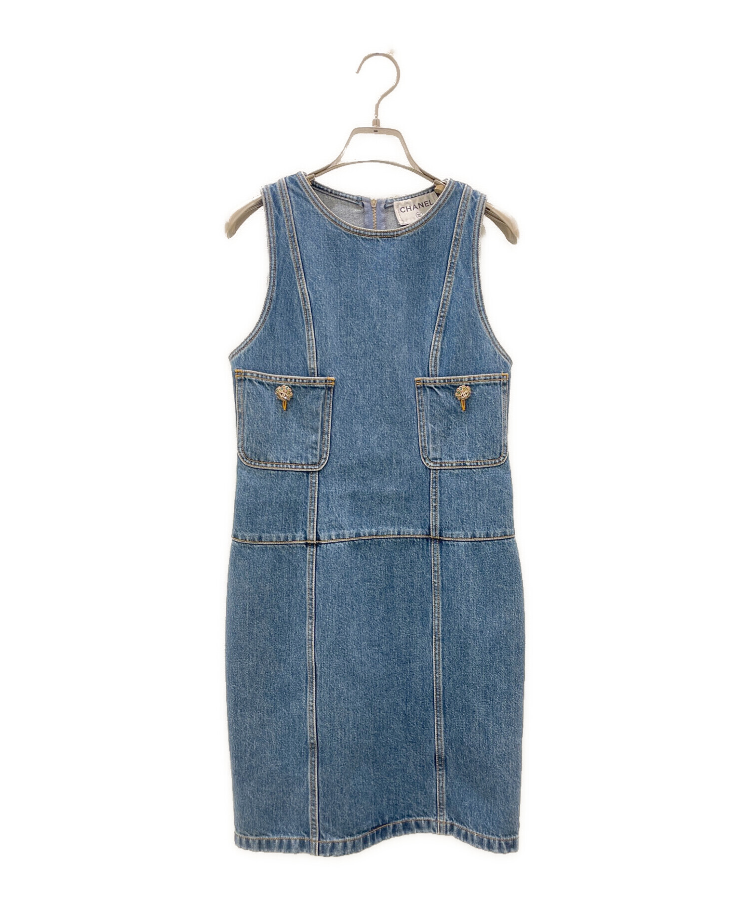 中古・古着通販】CHANEL (シャネル) デニムワンピース インディゴ
