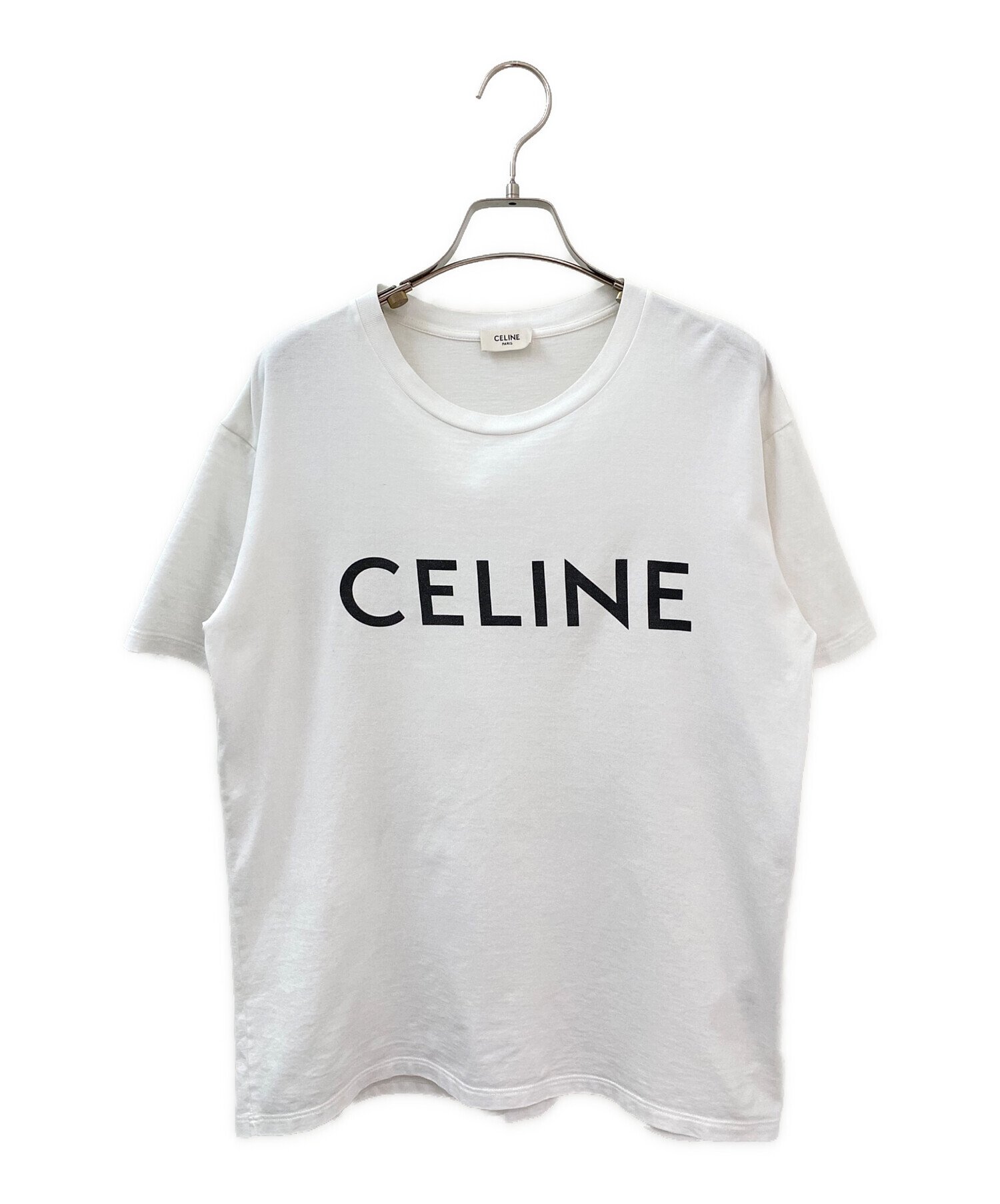 中古・古着通販】CELINE (セリーヌ) ロゴTシャツ ホワイト サイズ:XXS