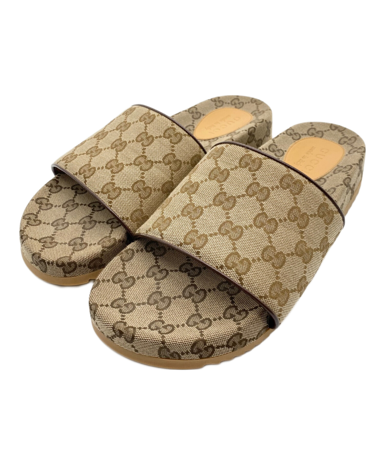 GUCCI GGキャンバス スライドサンダル 中古・古着通販】GUCCI (グッチ) GGキャンバス メンズ スライド